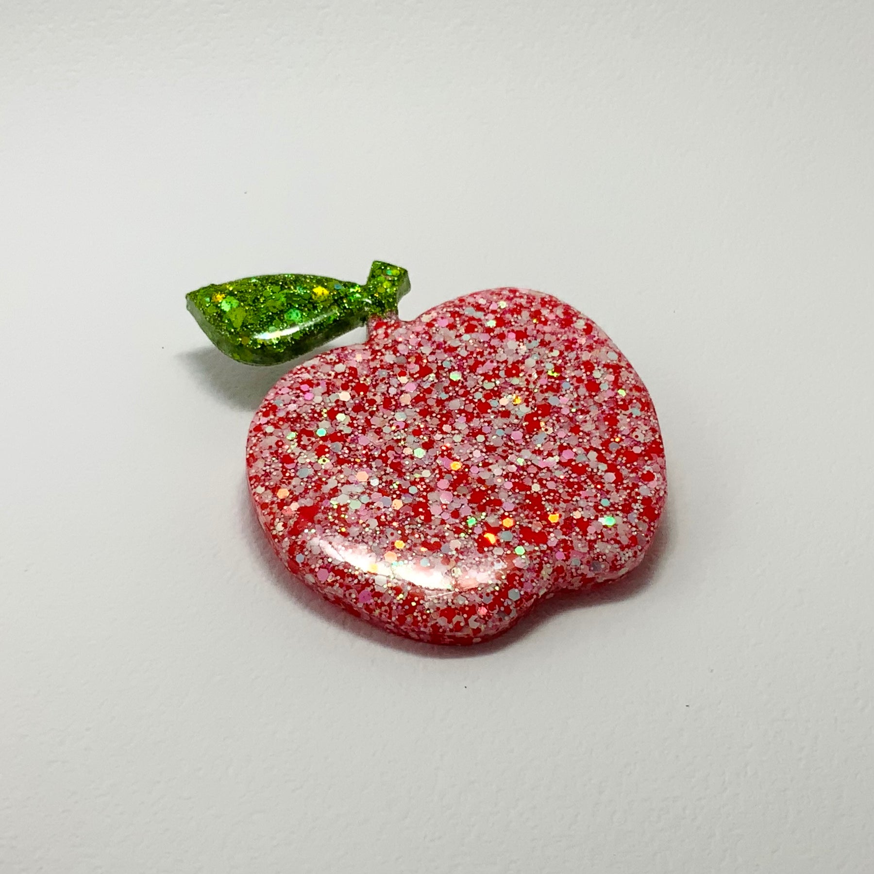 THE APPLE ORCHARD - Handmade Sparkling Resin Apple Brooch