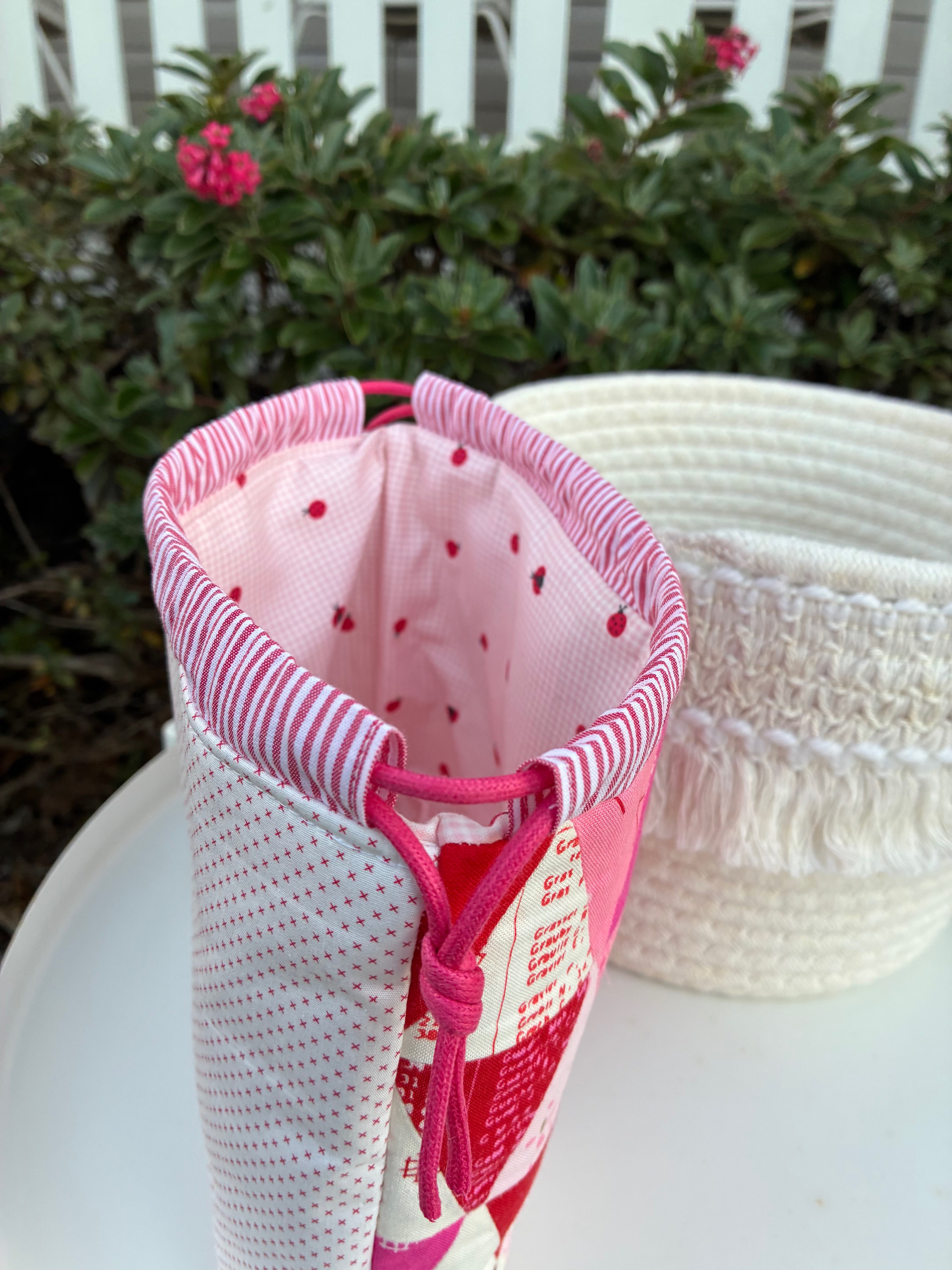 Bessie Drawstring Bag - Just Red (Brigitte Heitland for Zen Chic)