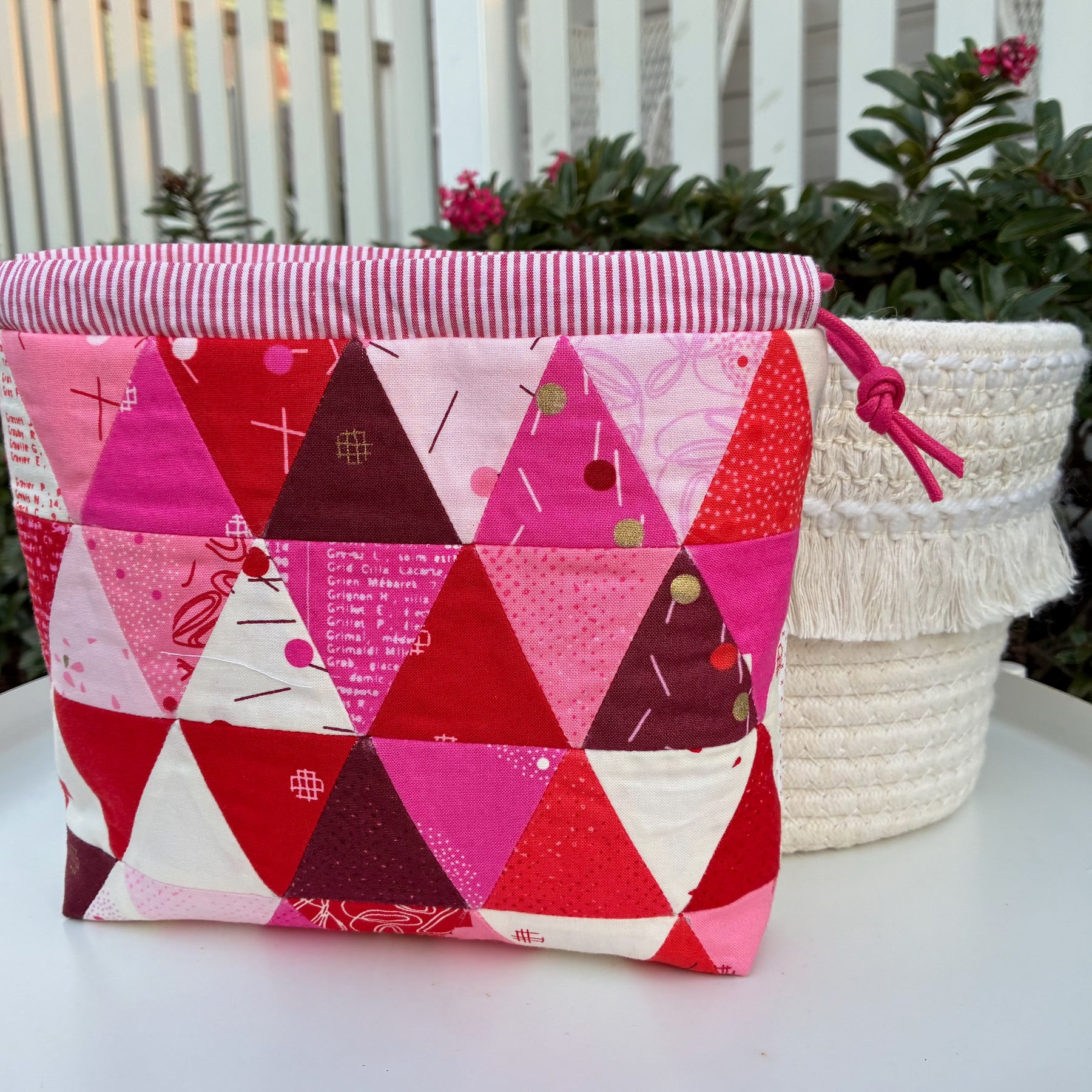 Bessie Drawstring Bag - Just Red (Brigitte Heitland for Zen Chic)