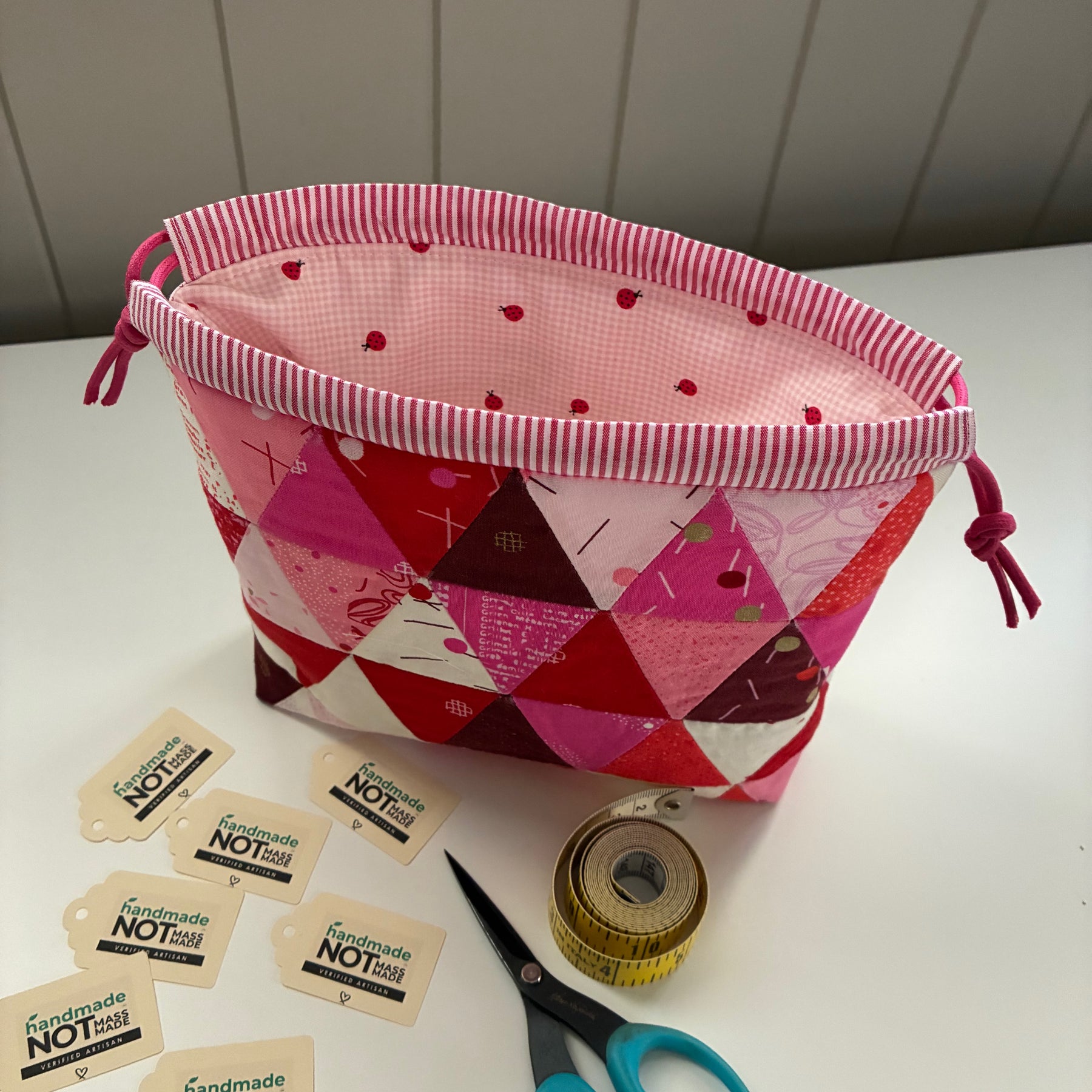 Bessie Drawstring Bag - Just Red (Brigitte Heitland for Zen Chic)