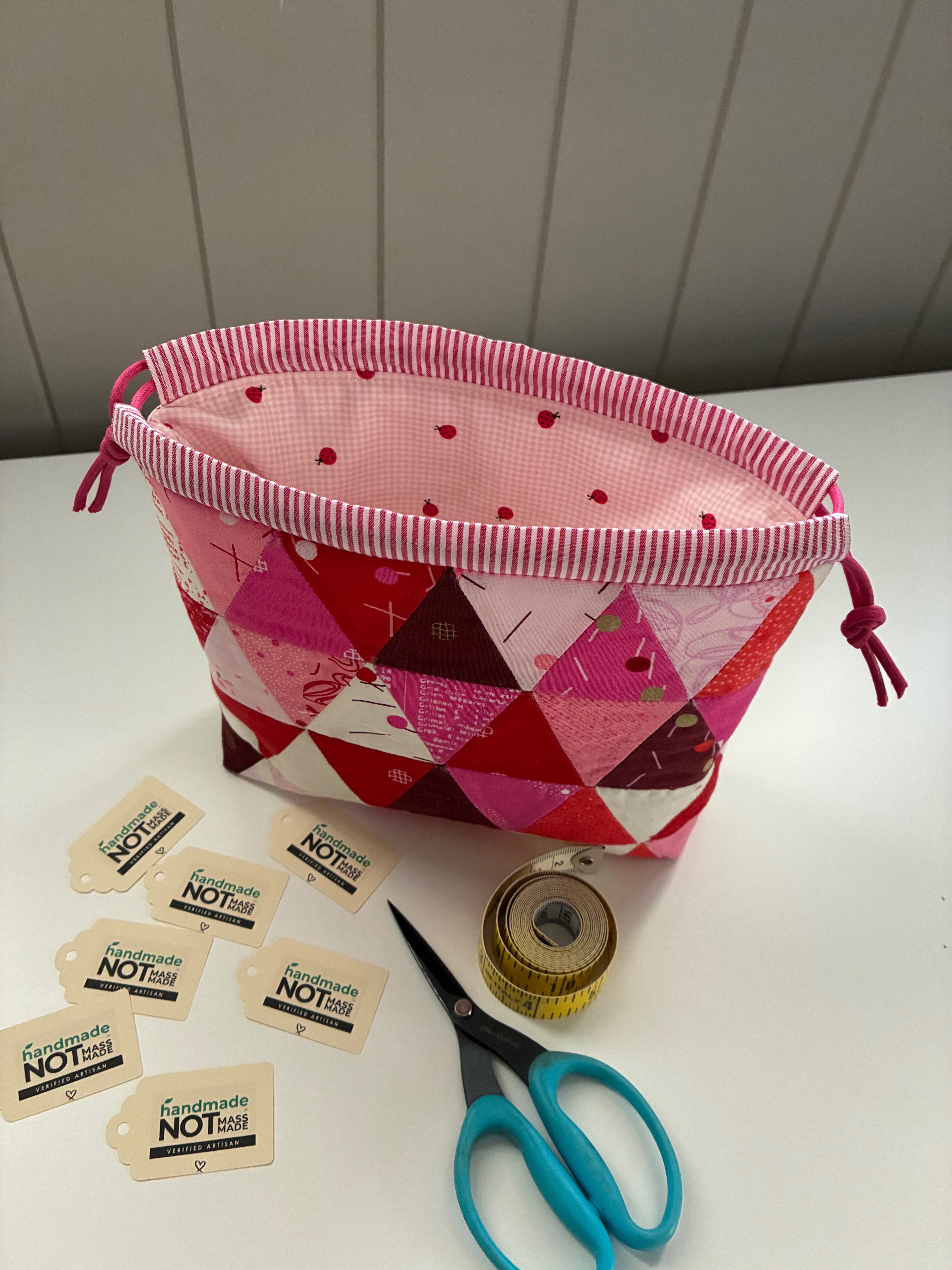 Bessie Drawstring Bag - Just Red (Brigitte Heitland for Zen Chic)