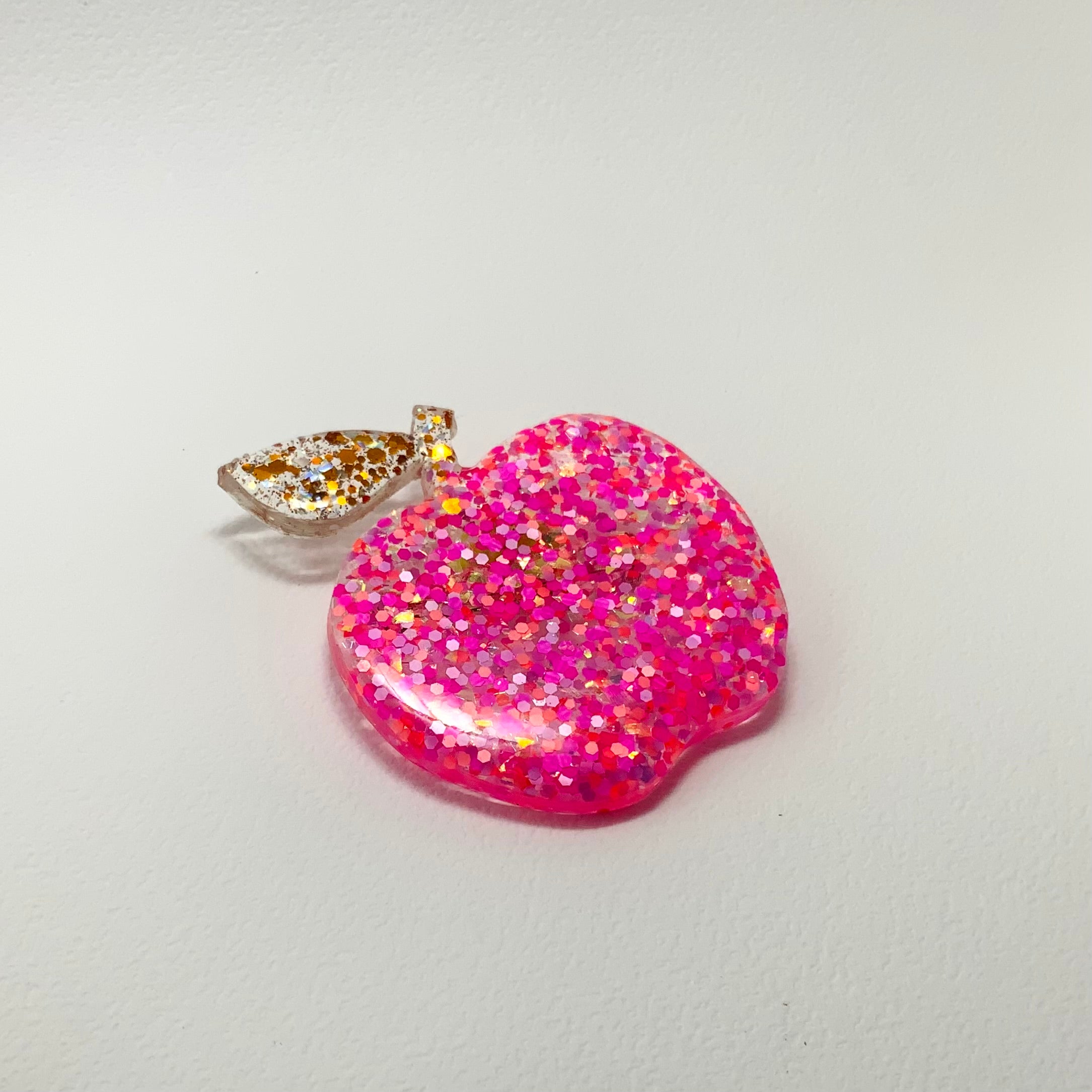 THE APPLE ORCHARD - Handmade Sparkling Resin Apple Brooch