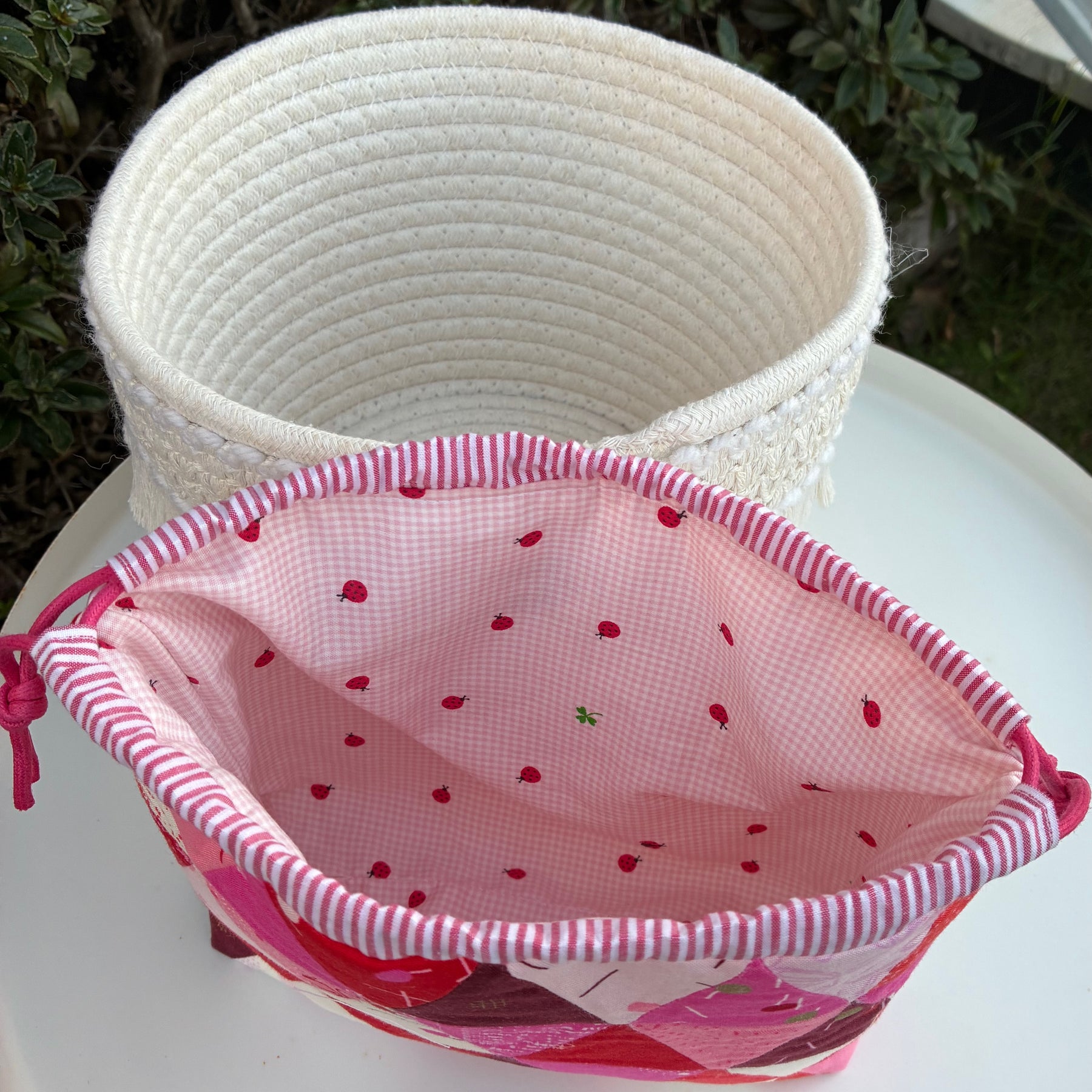 Bessie Drawstring Bag - Just Red (Brigitte Heitland for Zen Chic)