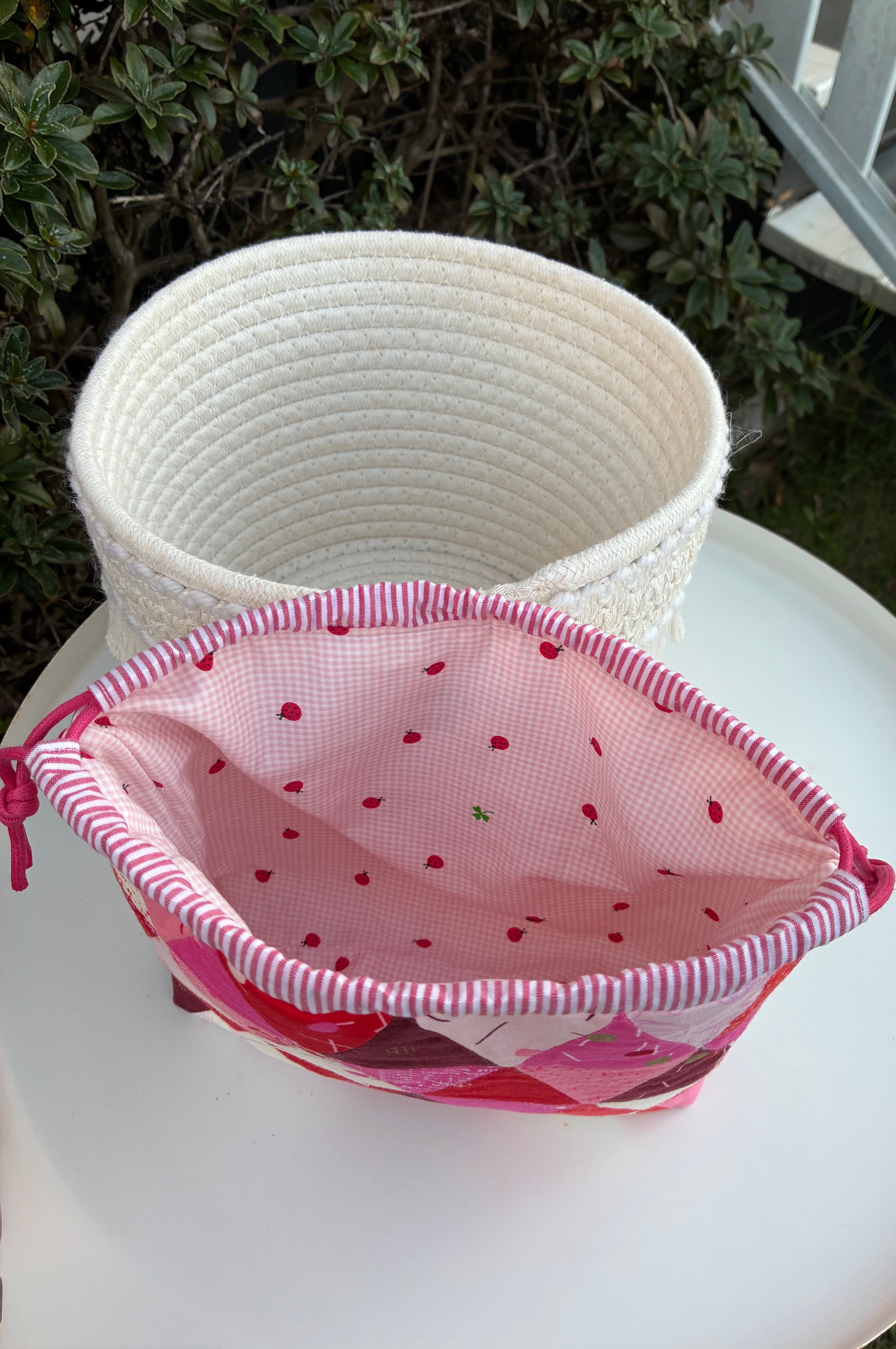 Bessie Drawstring Bag - Just Red (Brigitte Heitland for Zen Chic)