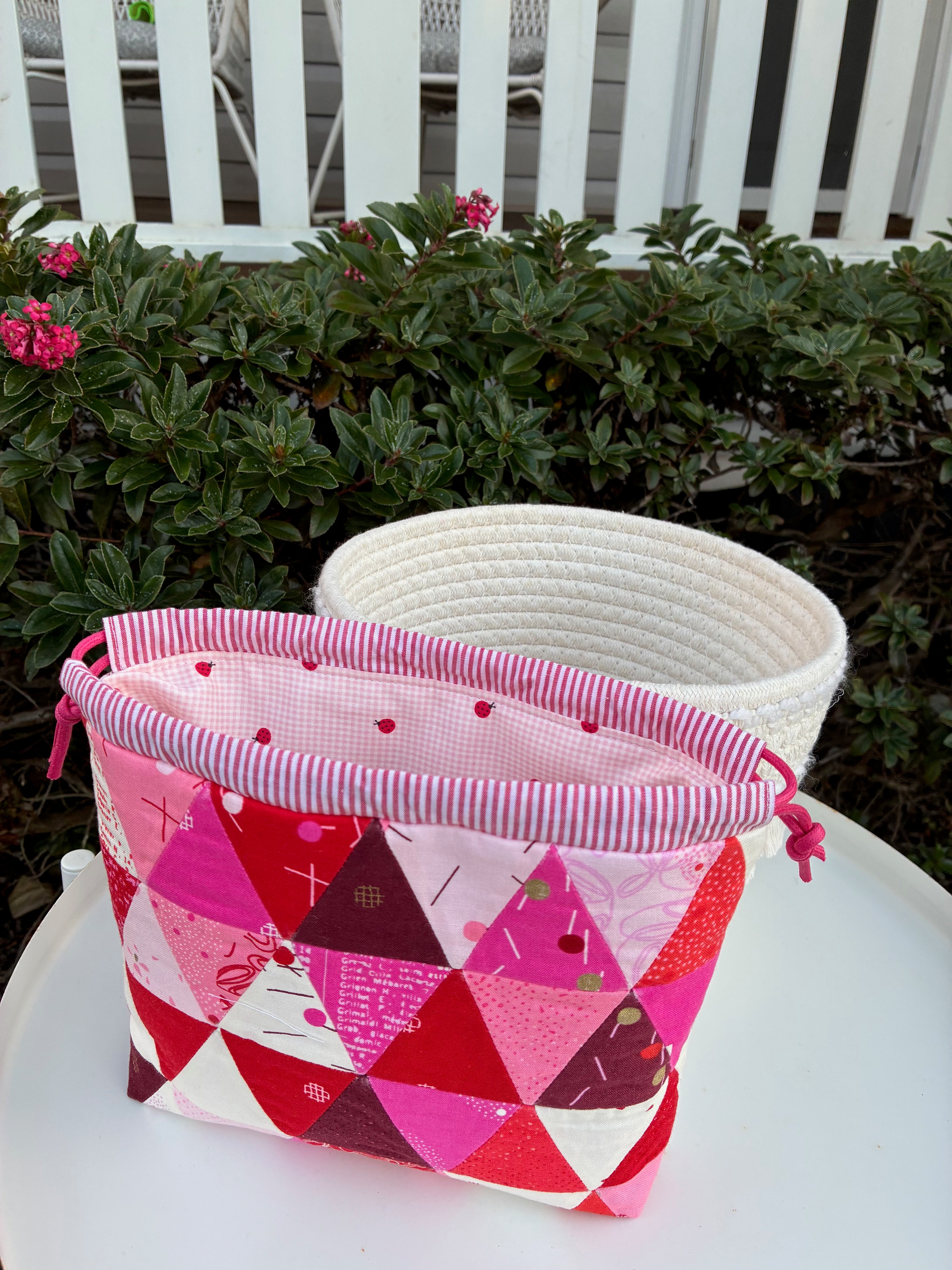 Bessie Drawstring Bag - Just Red (Brigitte Heitland for Zen Chic)