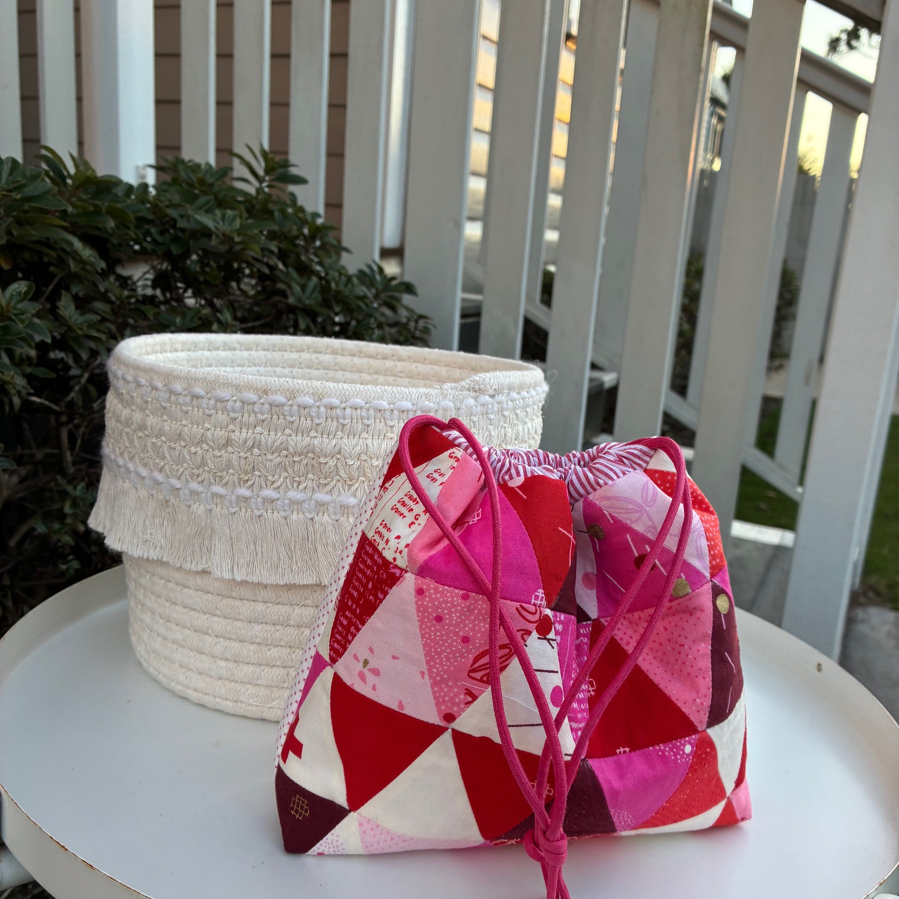 Bessie Drawstring Bag - Just Red (Brigitte Heitland for Zen Chic)