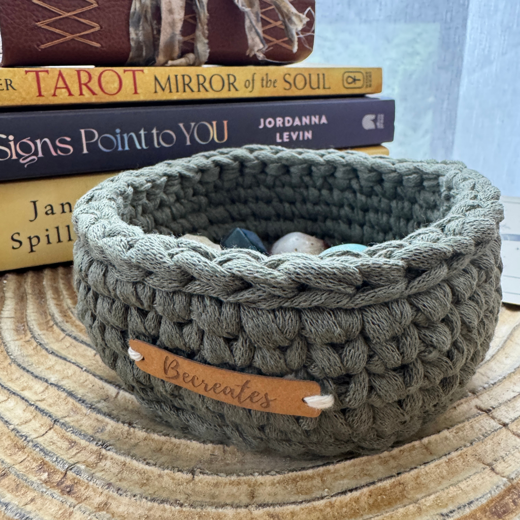 Earthy Green | Handmade Basket | Mini | Sustainable Home Decor