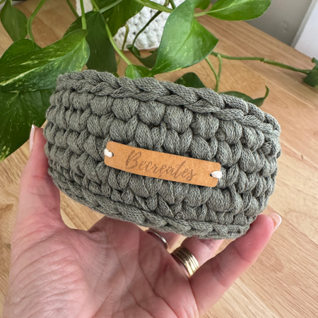 Earthy Green | Handmade Basket | Mini | Sustainable Home Decor