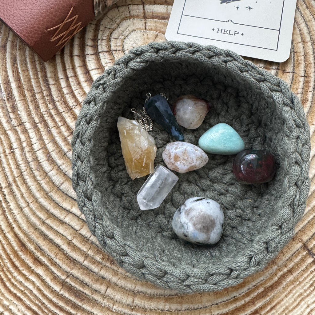 Earthy Green | Handmade Basket | Mini | Sustainable Home Decor