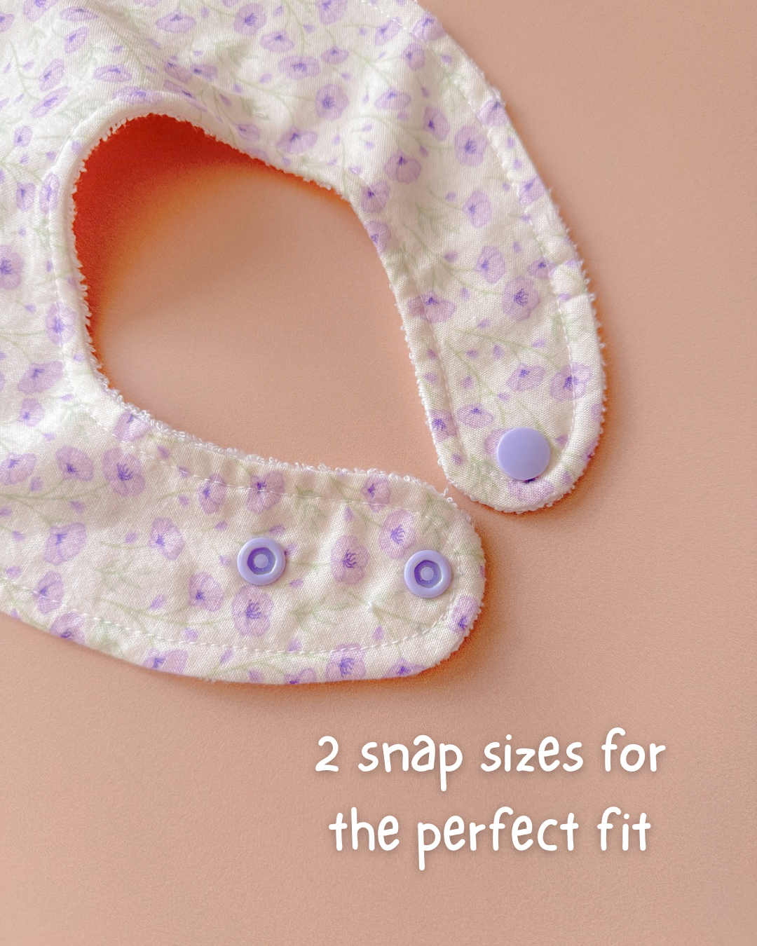 Baby bib, bow headband - Purple Plaid