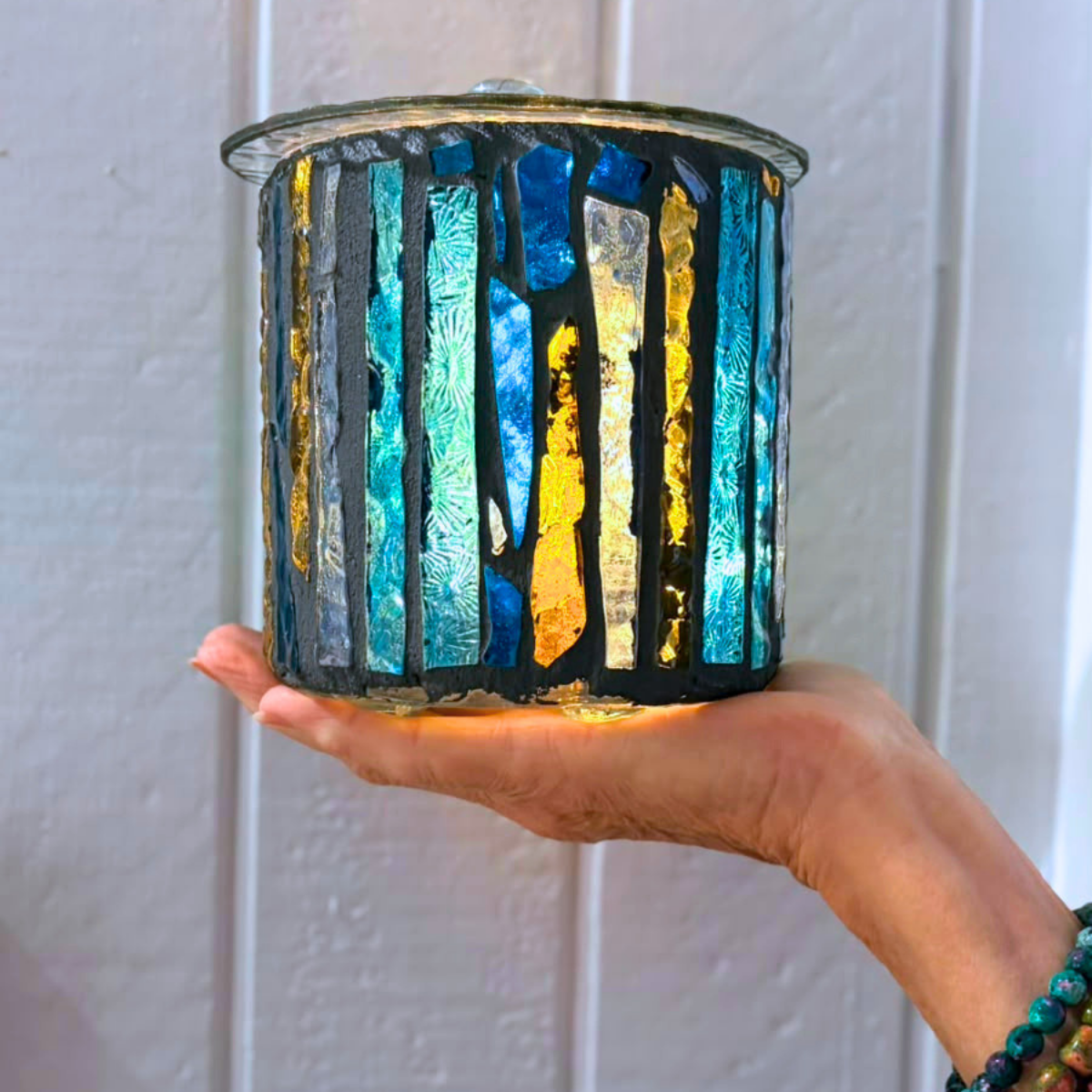 Mini Hand-Cut Glass Illumination Art #13
