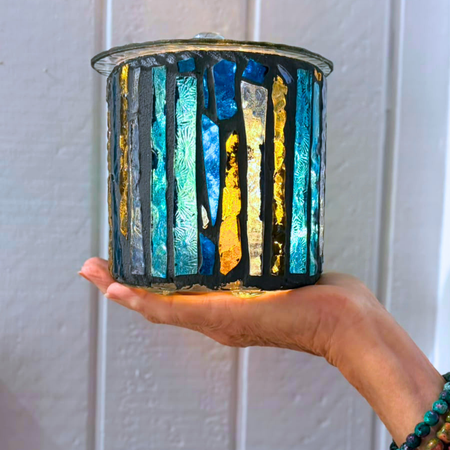 Mini Hand-Cut Glass Illumination Art #13