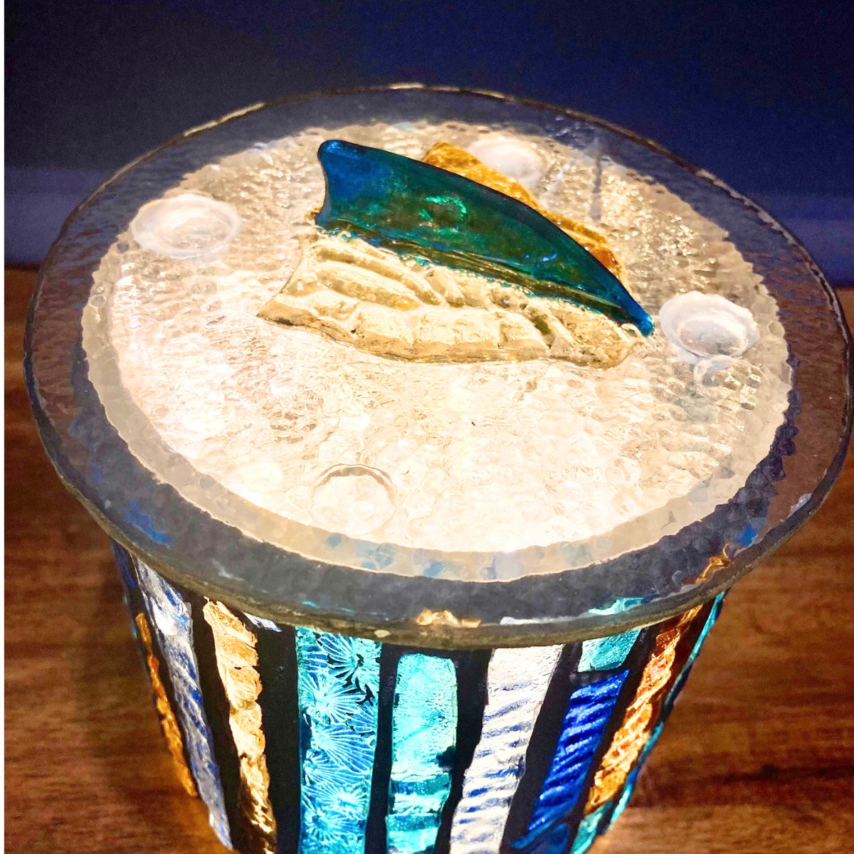 Mini Hand-Cut Glass Illumination Art #13