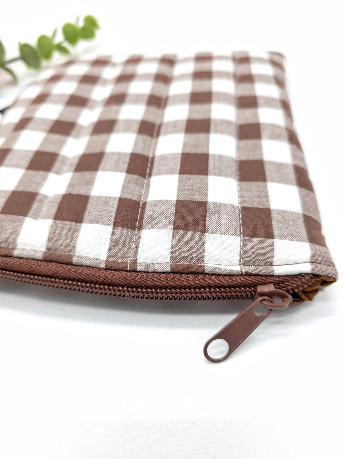 Quilted Kindle Sleeve, Padded E-reader case, Coco Gingham