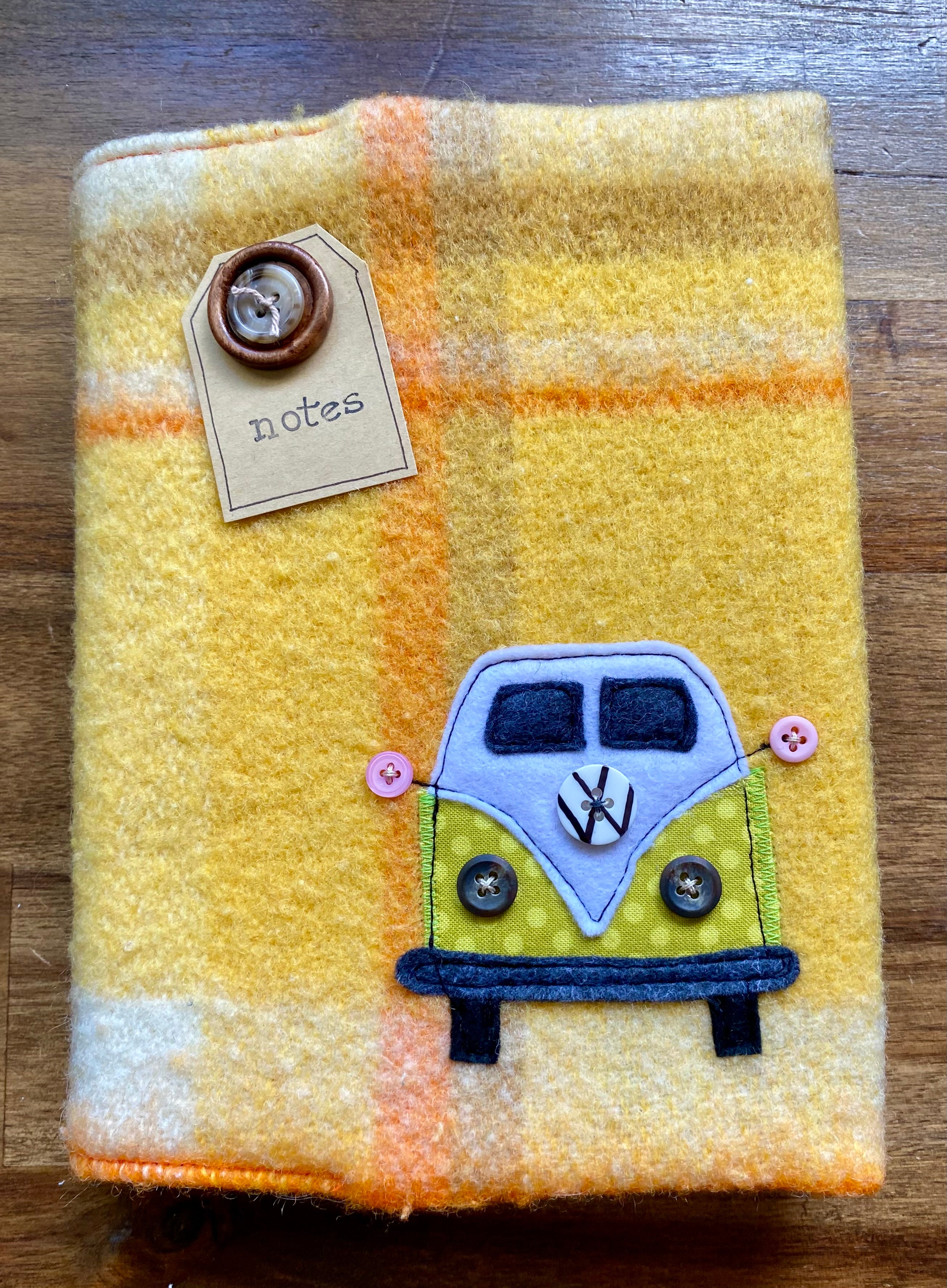 A5 Upcycled Notebook Kombi - Orange