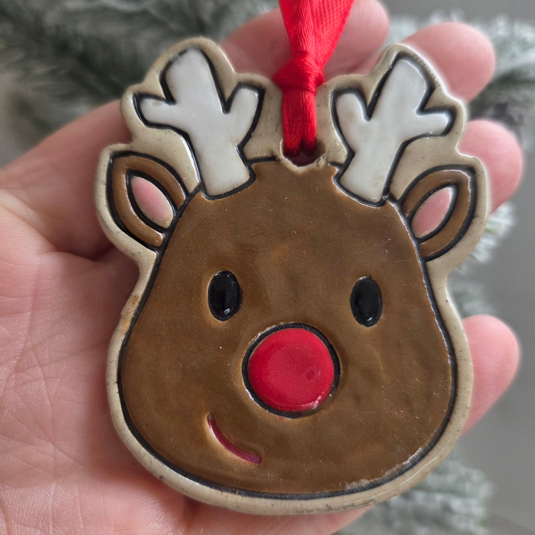 Ceramic Reindeer Christmas Decoration