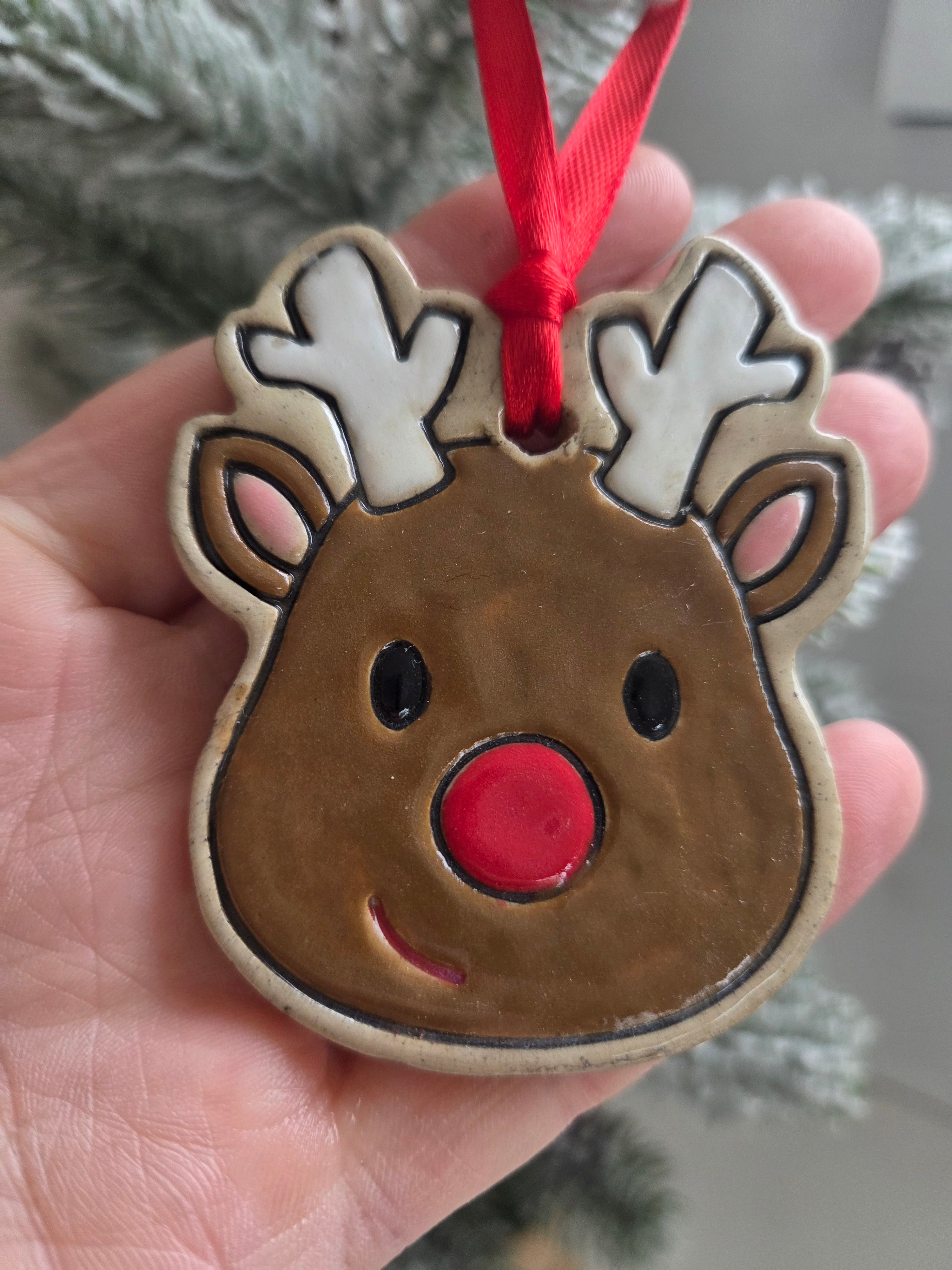 Ceramic Reindeer Christmas Decoration