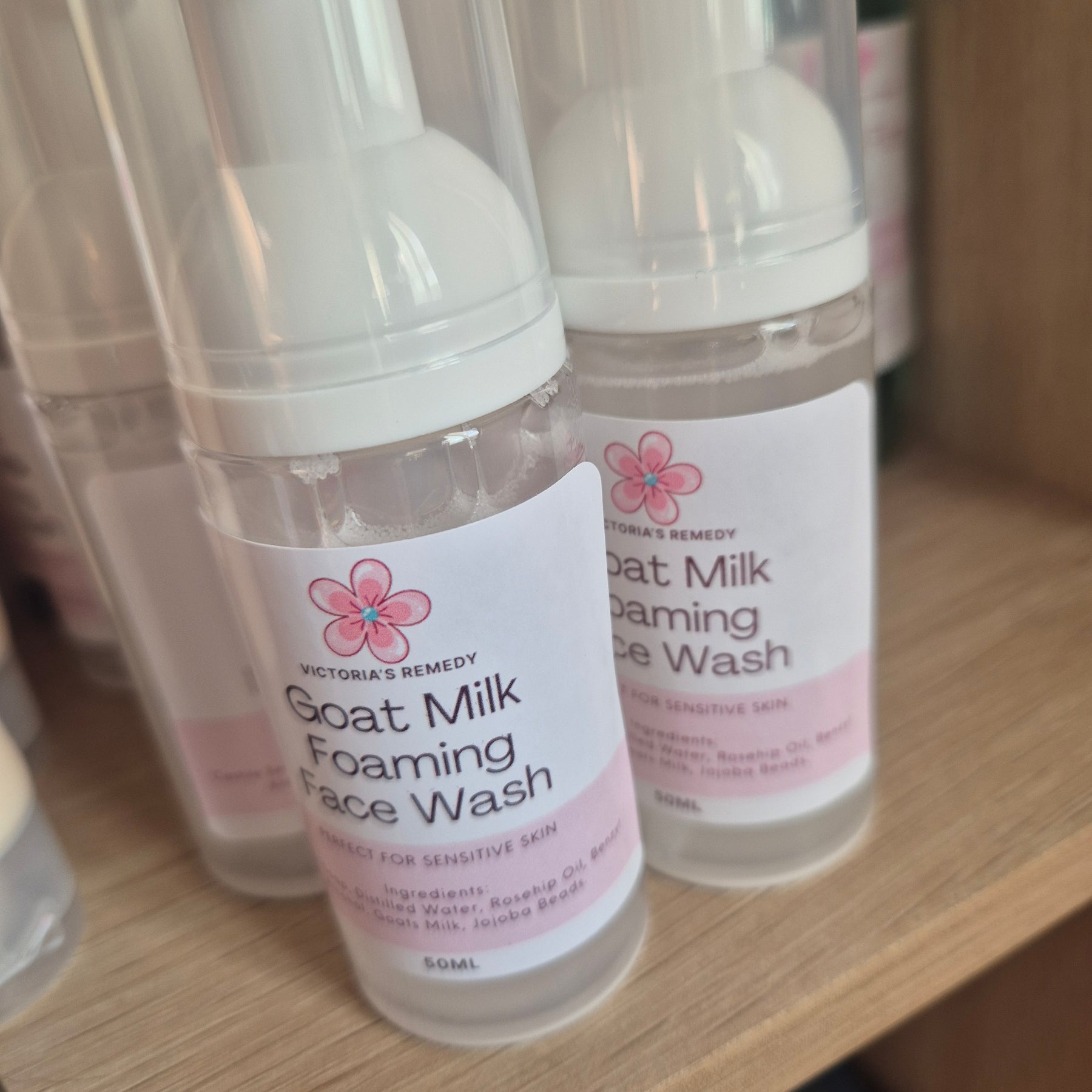Goat Milk Foaming Face Wash 50ml | Gentle Cleanser for Sensitive Skin | Handmade in Australia | Victoria's Natural Remedy