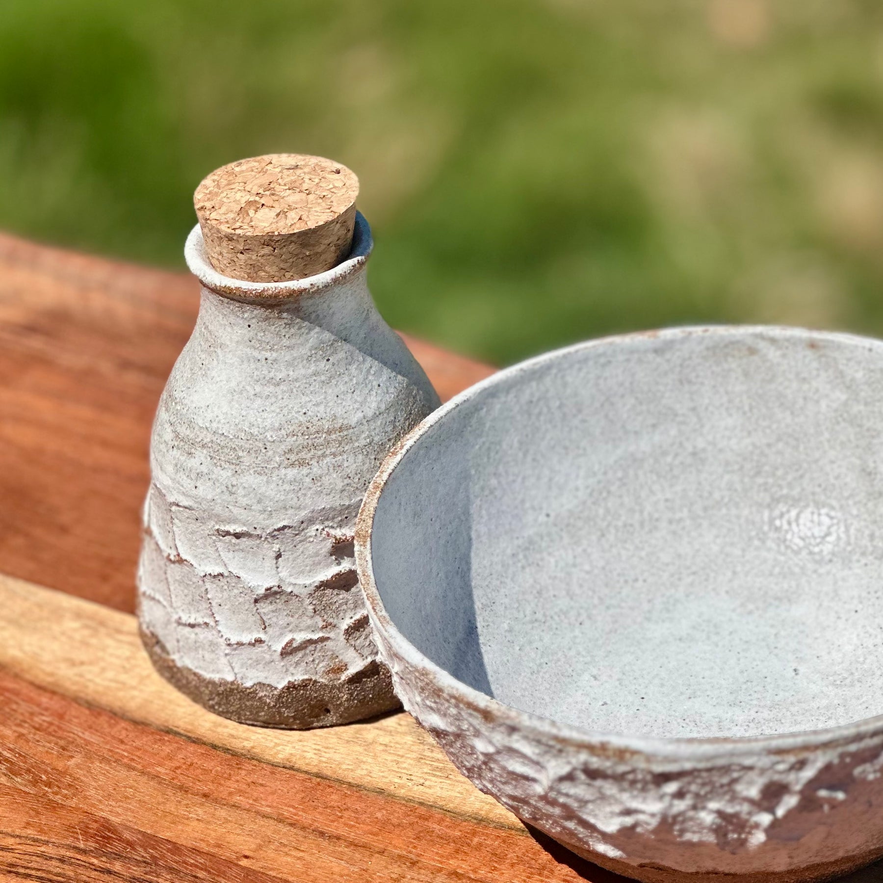 Cocoa Colada | Handmade Ceramic Dressing Bottle & Bowl Set