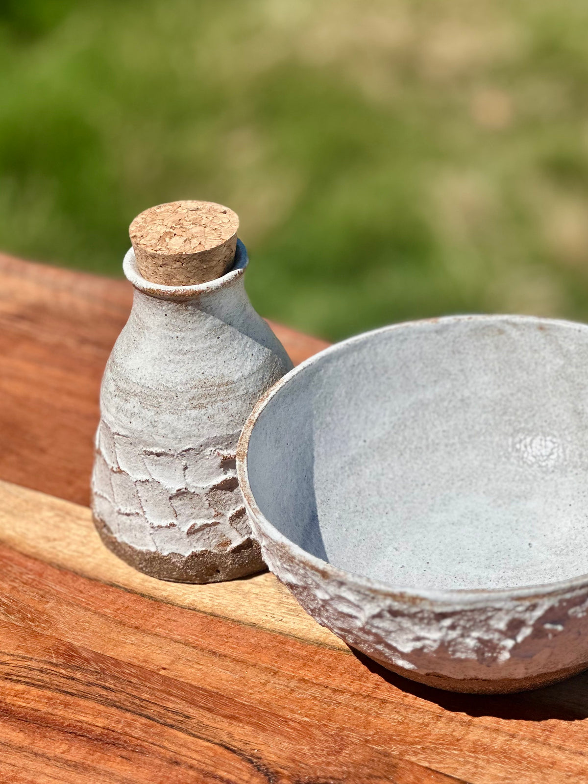 Cocoa Colada | Handmade Ceramic Dressing Bottle & Bowl Set