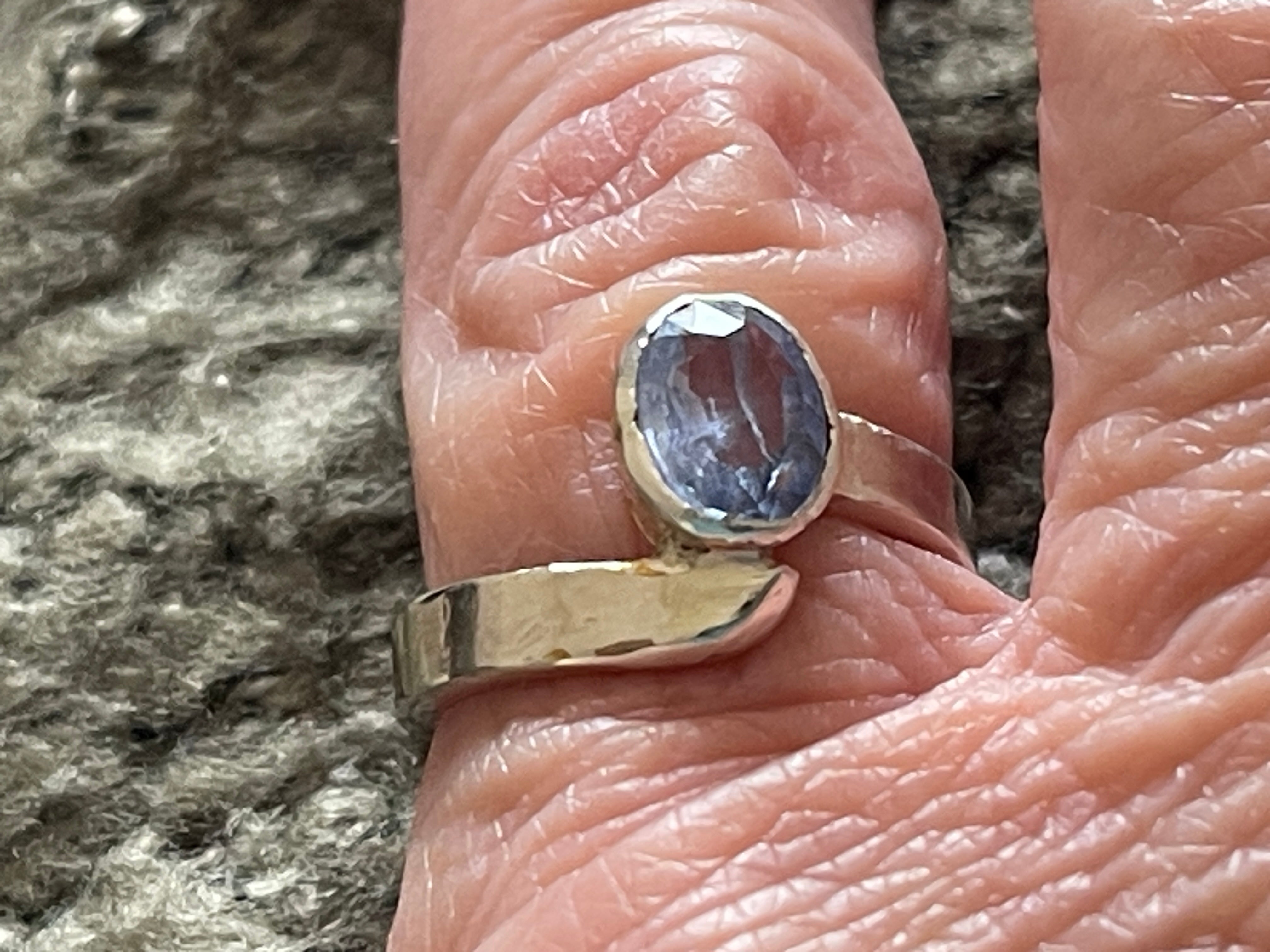 Lovely Baby Blue Gem in 925 Silver