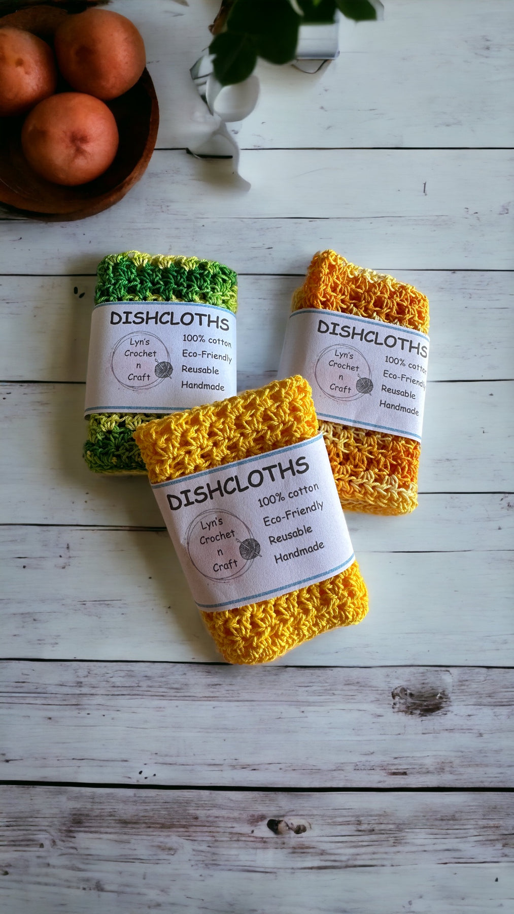 Handmade Crocheted Dishcloths – 100% Cotton | Eco-Friendly - Long Lasting