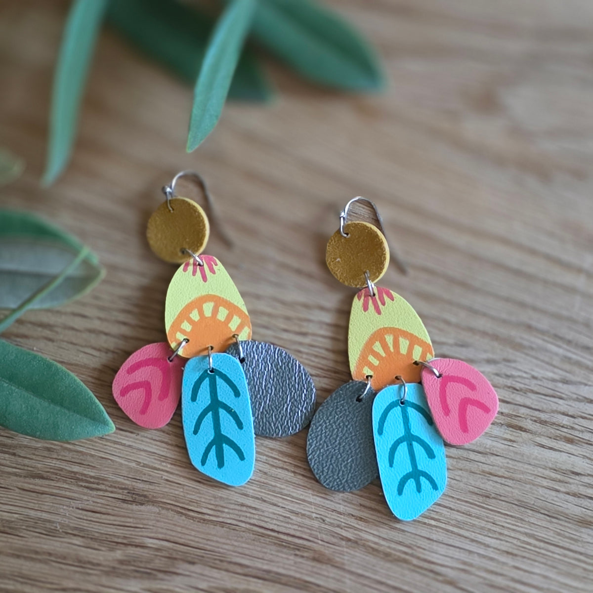 Audace Musa Leather Earrings - Amalfi