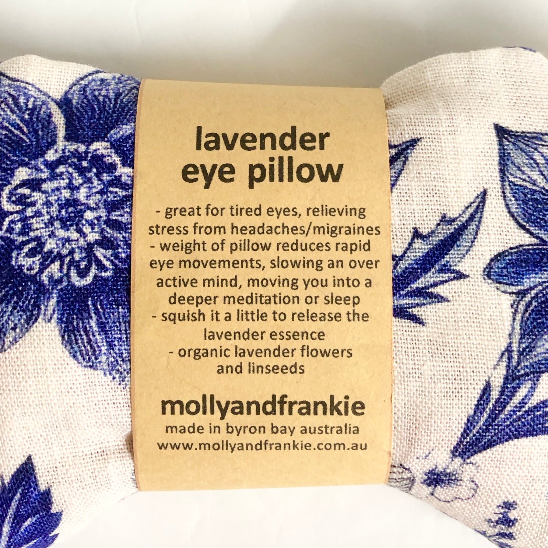 Lavender or Chamomile and Organic Linseed Eye Pillow