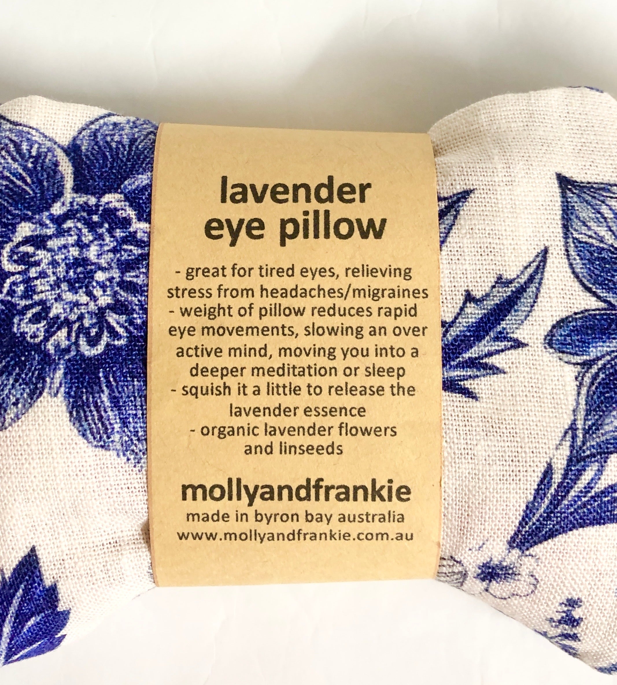 Lavender or Chamomile and Organic Linseed Eye Pillow