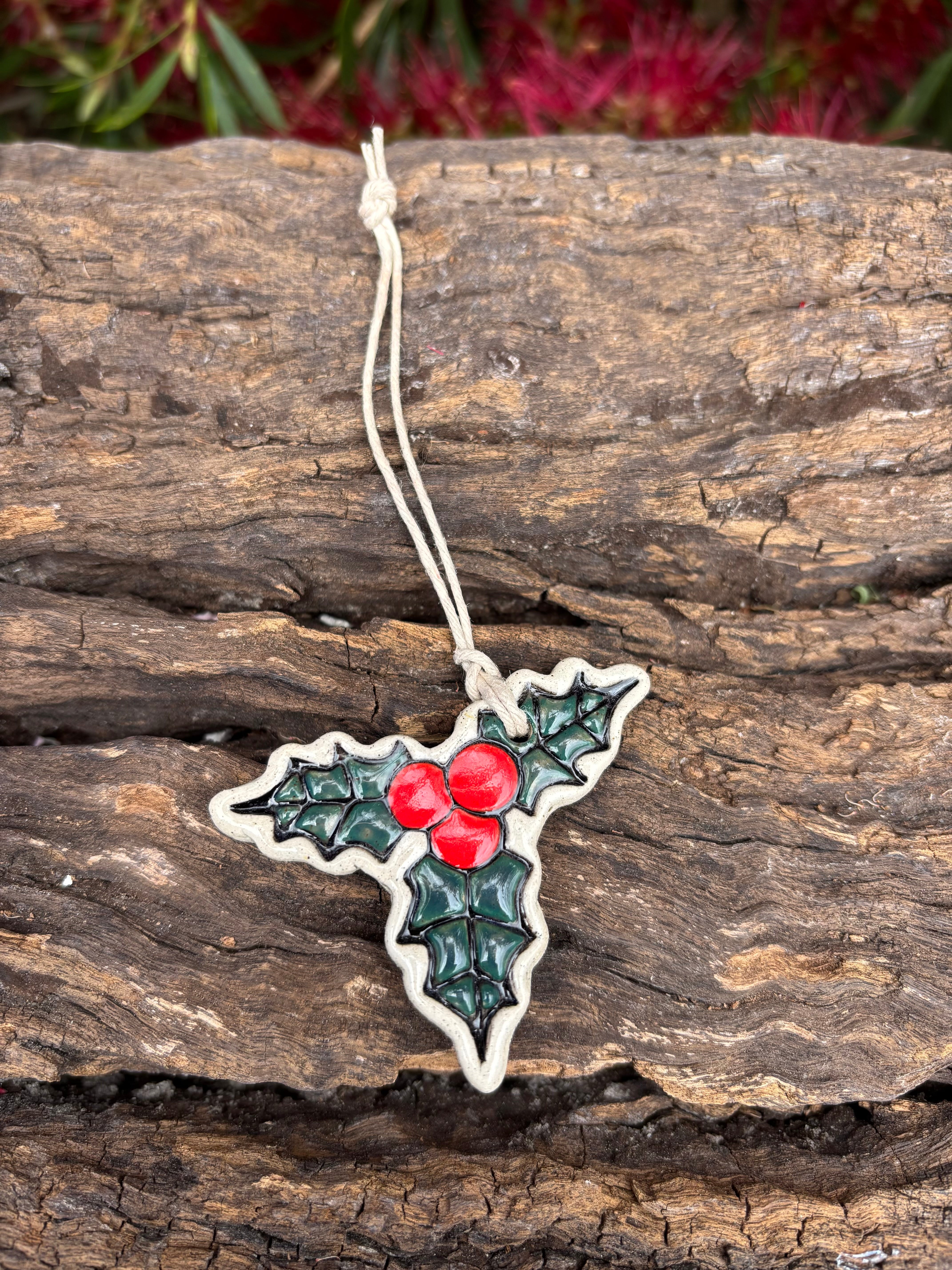 Ceramic Colourful hand painted Christmas Decorations / Ornaments