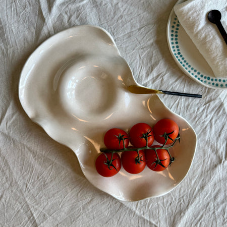 Ceramic Organic Grazing Platter | Free Flowing | Charcuterie