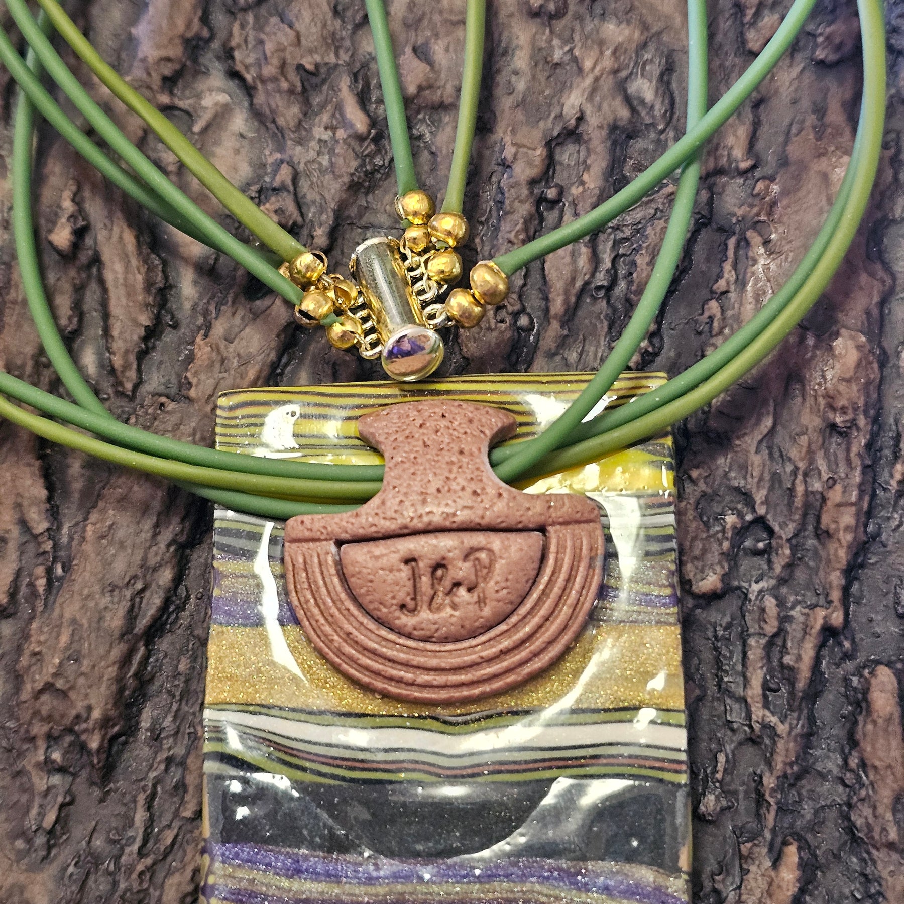 EARTH LAYERS - POLYMER CLAY PENDANT