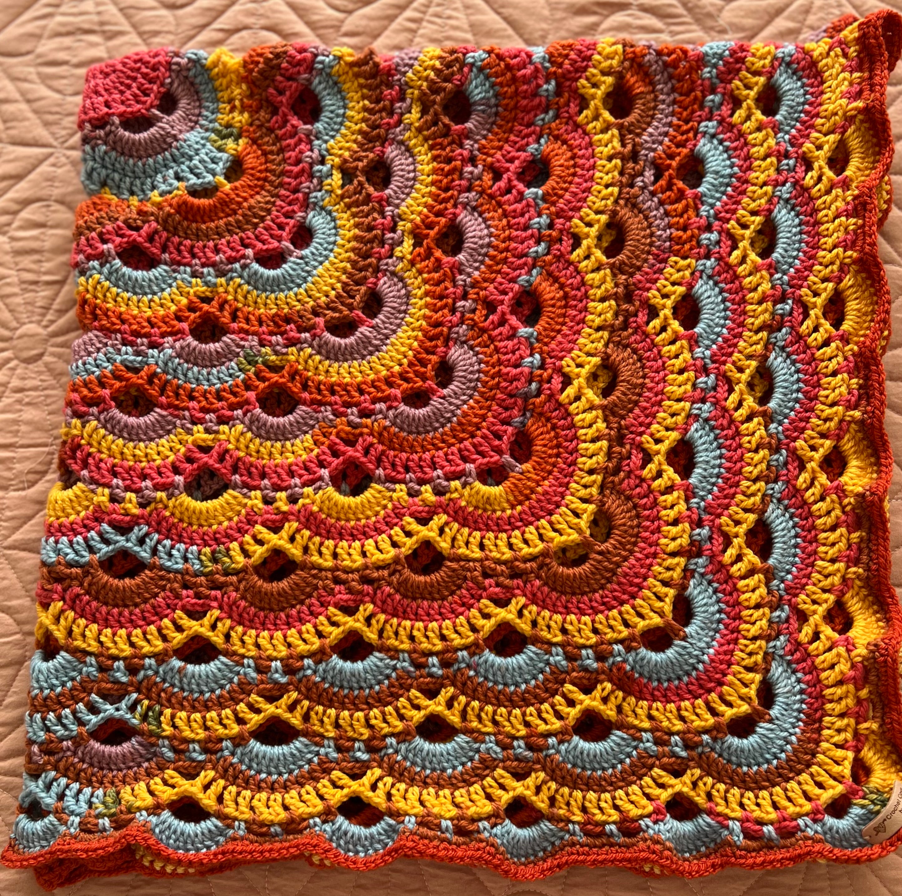 Crochet Virus Throw Blanket