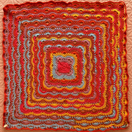 Crochet Virus Throw Blanket