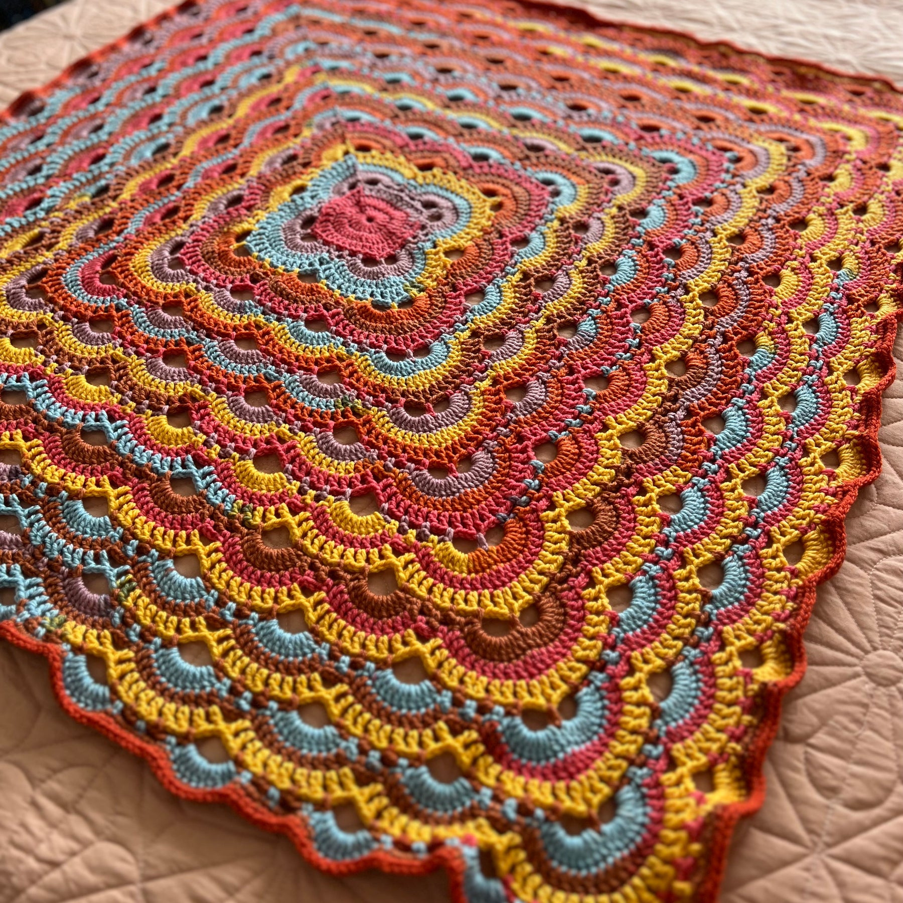 Crochet Virus Throw Blanket