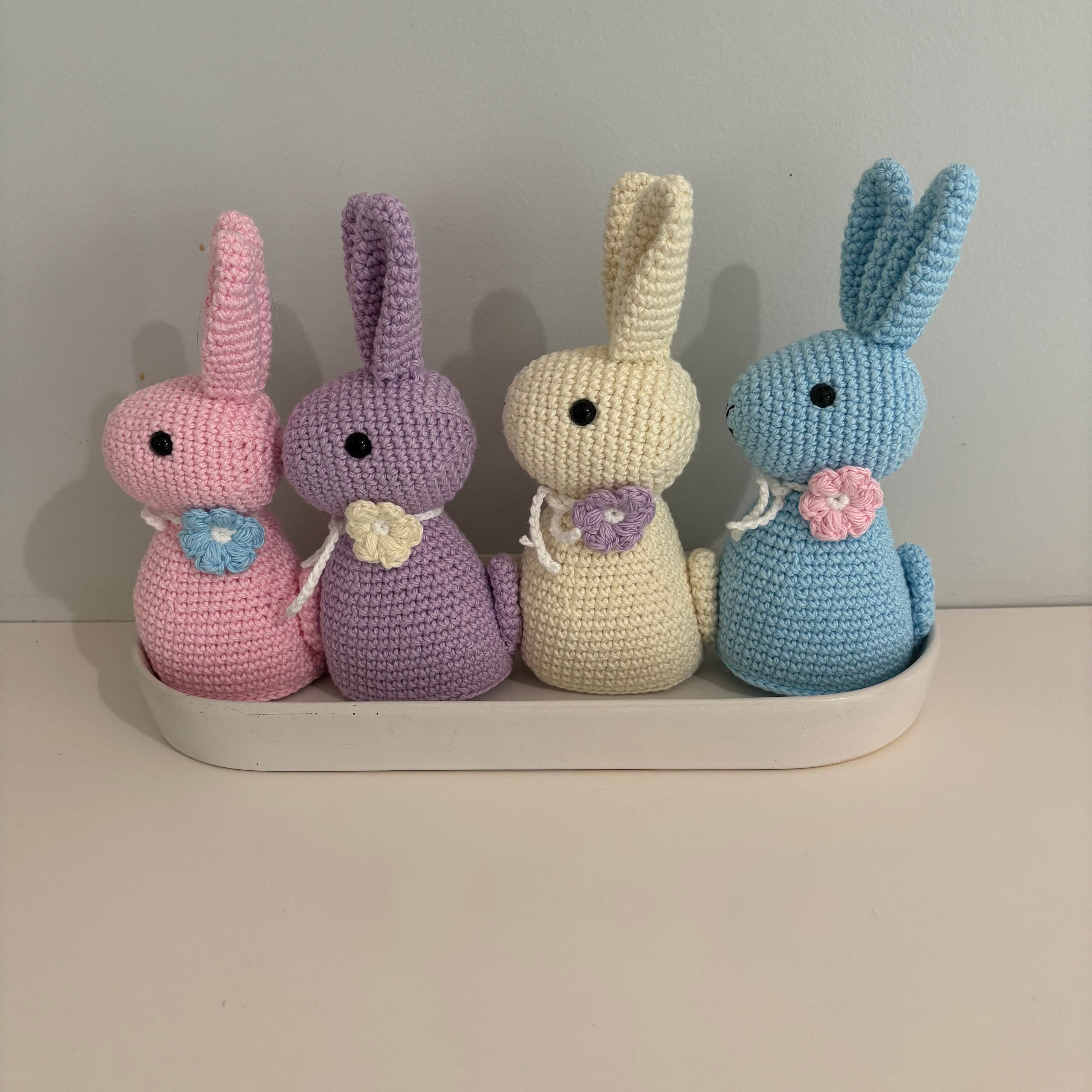 Easter bunnies, pastel colours.