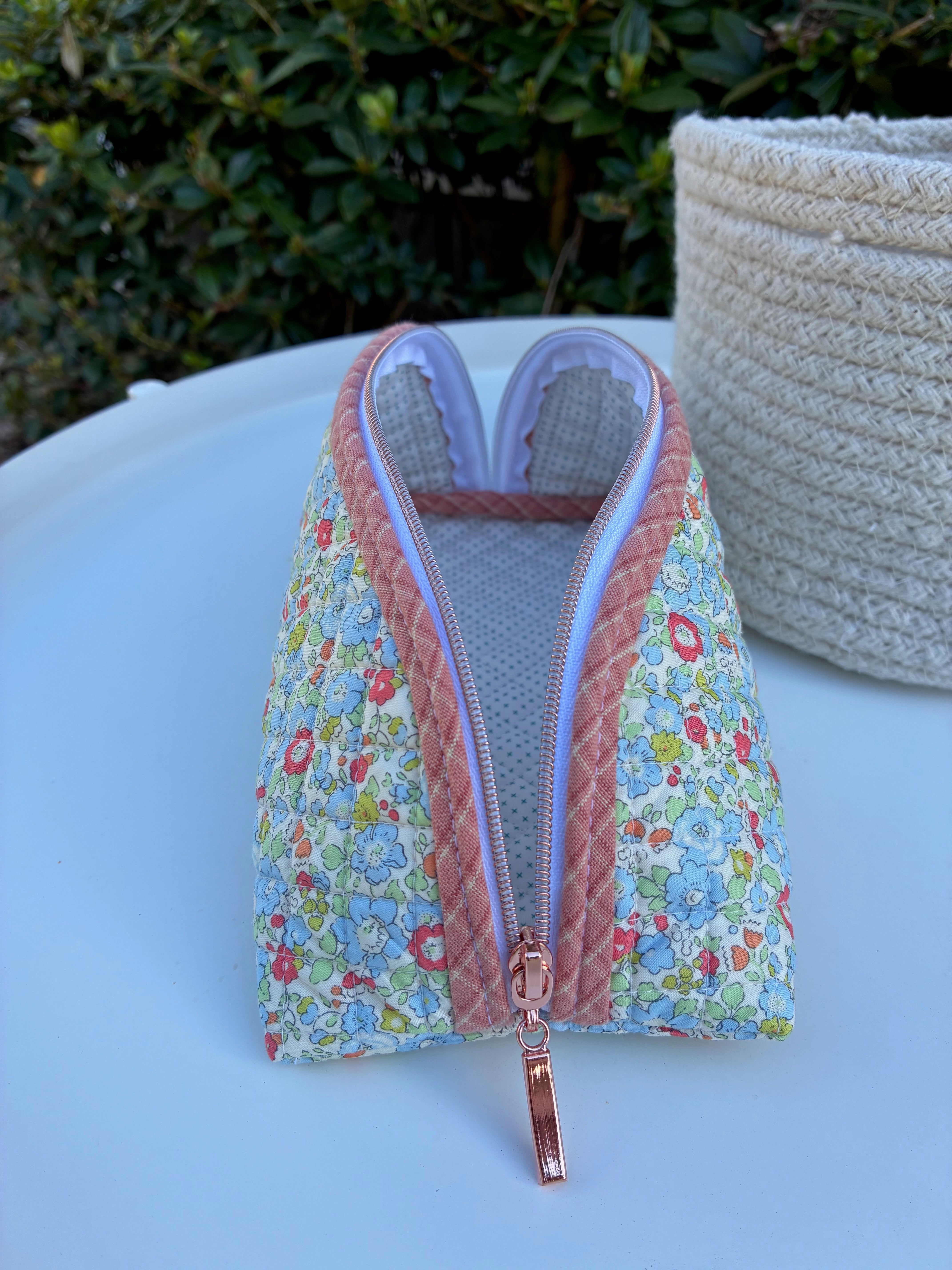 Quilted Trixie Zip Pouch – Betsy Ann Green (Liberty of London)