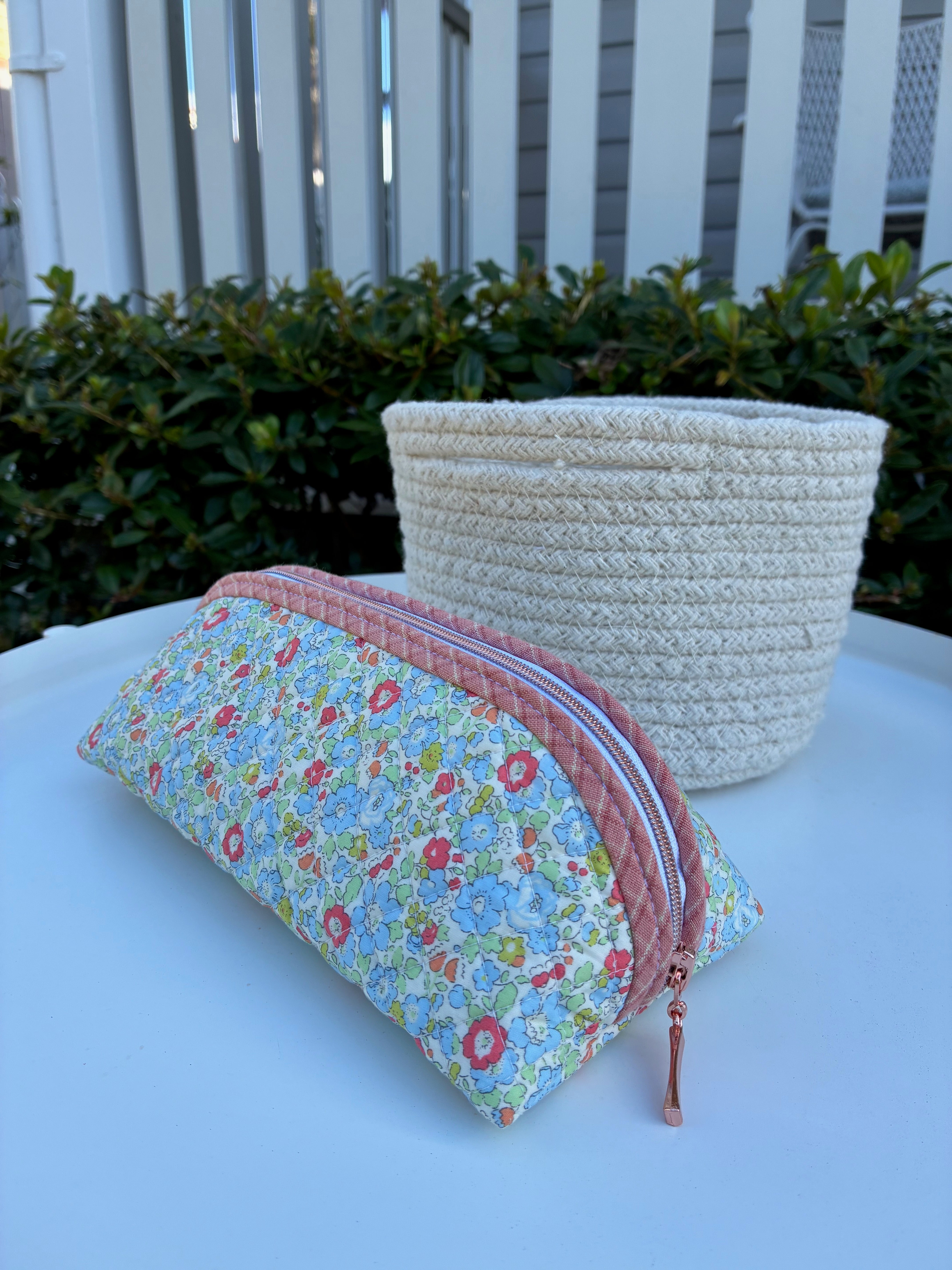 Quilted Trixie Zip Pouch – Betsy Ann Green (Liberty of London)