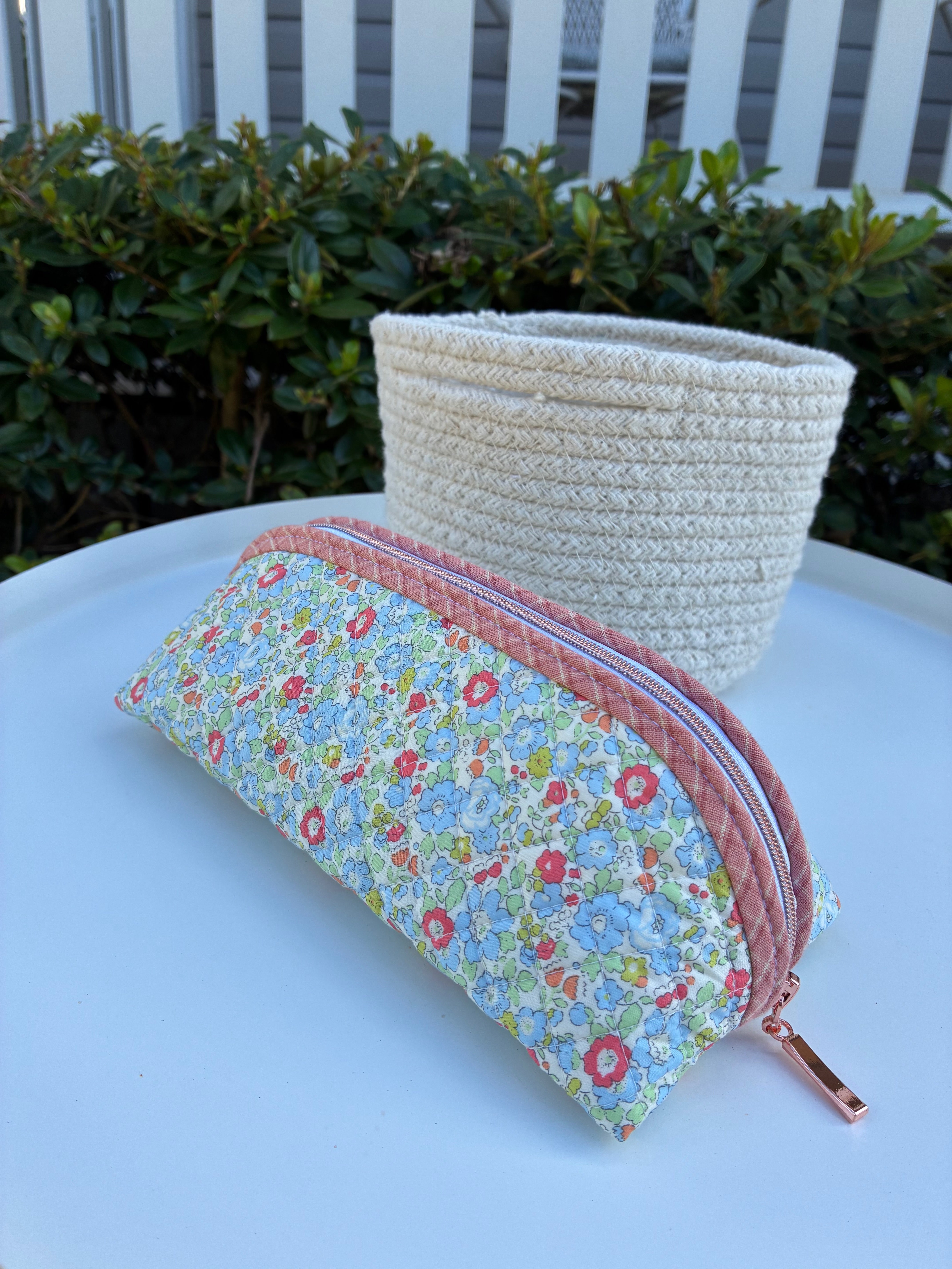 Quilted Trixie Zip Pouch – Betsy Ann Green (Liberty of London)