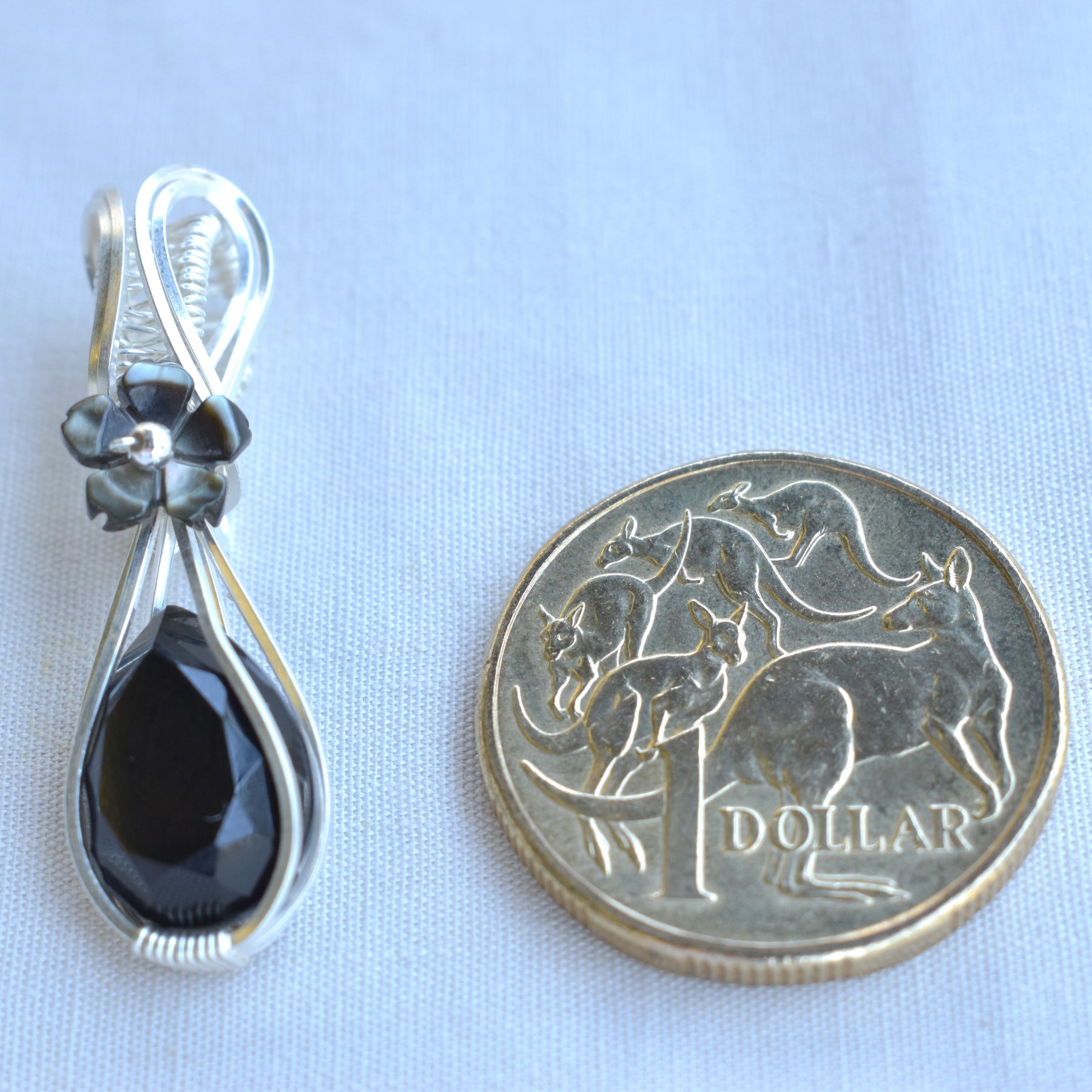 Handmade Wire-wrapped Onyx Necklace - Mother's Day Mini Pendant
