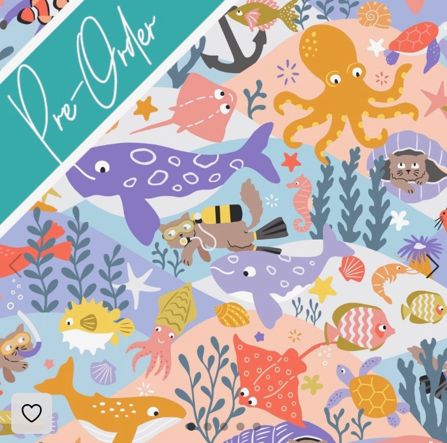 PRE-ORDER Water-resistant wet bags - Underwater Cats Playing Hide and Seek (Ester Muxune)
