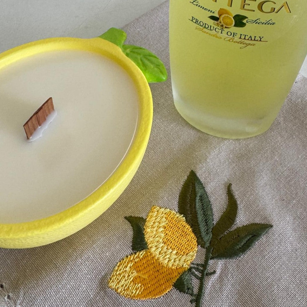 Lemon bowl candle with lemon myrtle fragrance