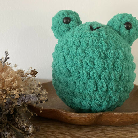 Handmade Crochet Frog - Chenille