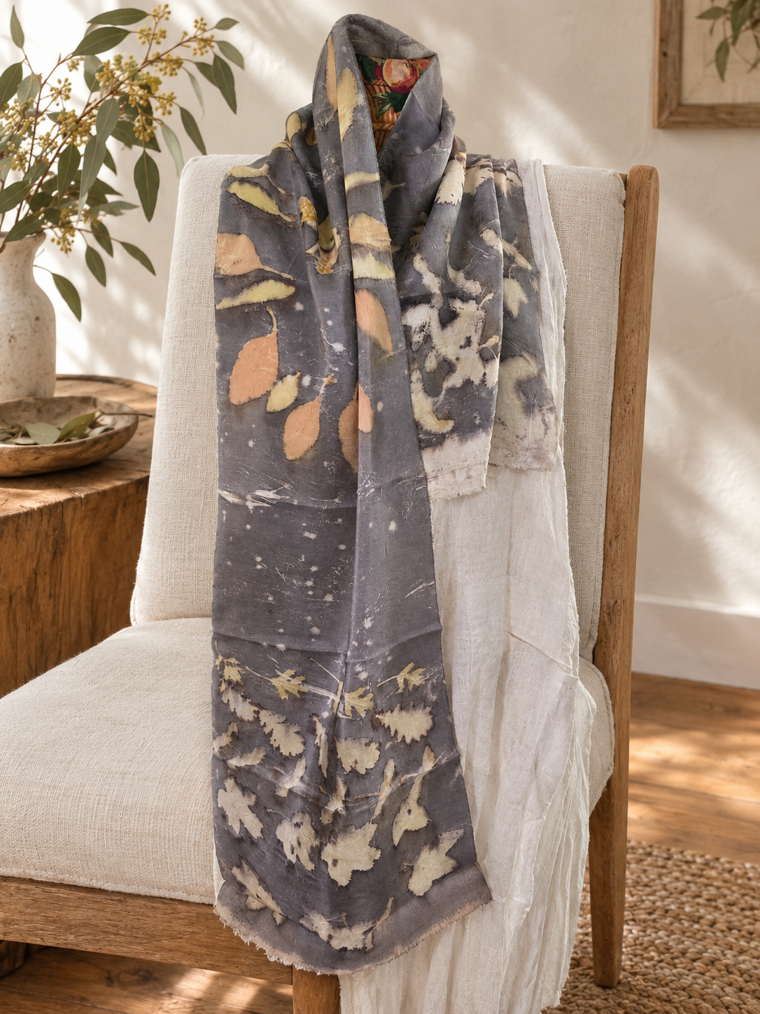 A Little Wild — Eco-Printed Silk Scarf