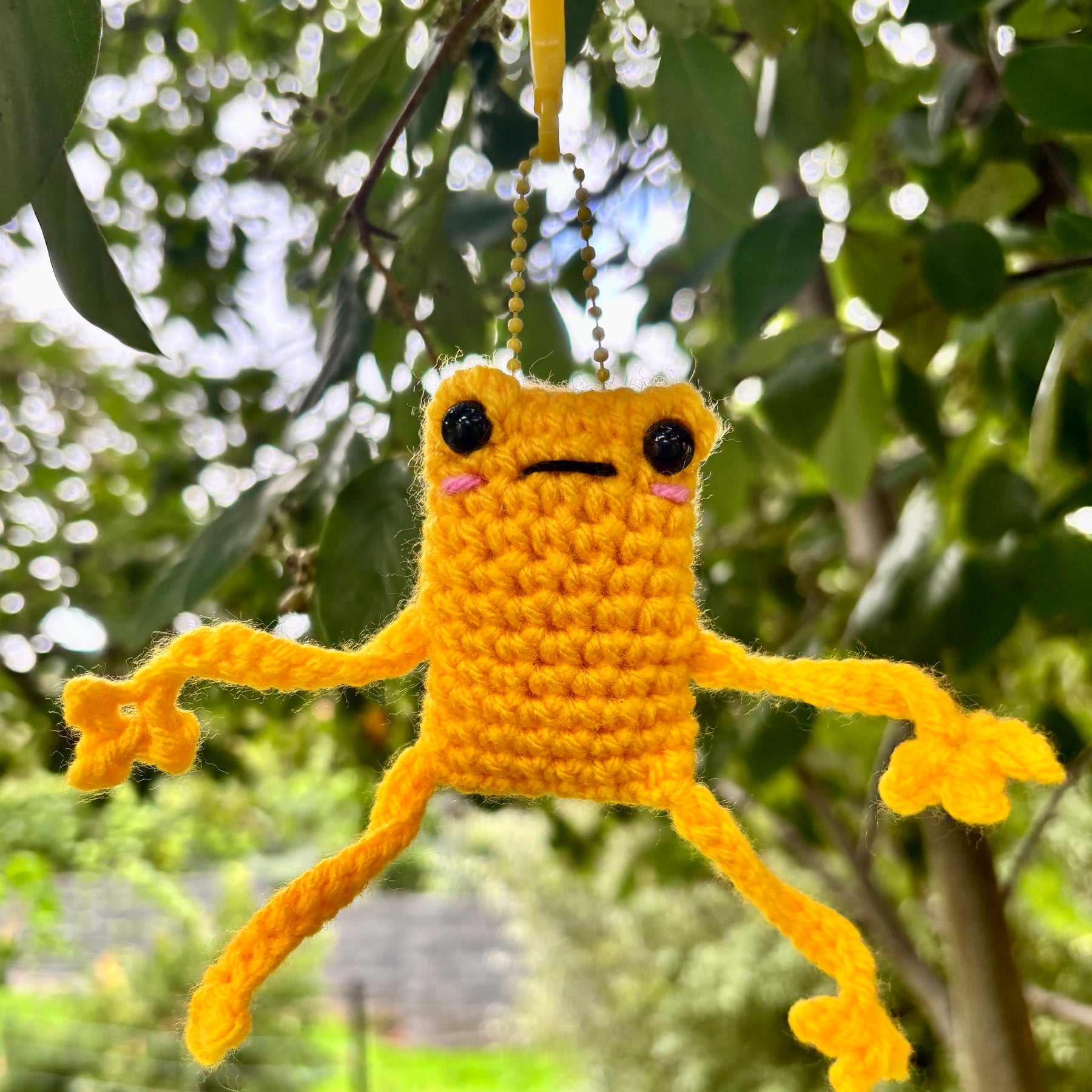 Funny Floppy Frog Keychain Bag Tag