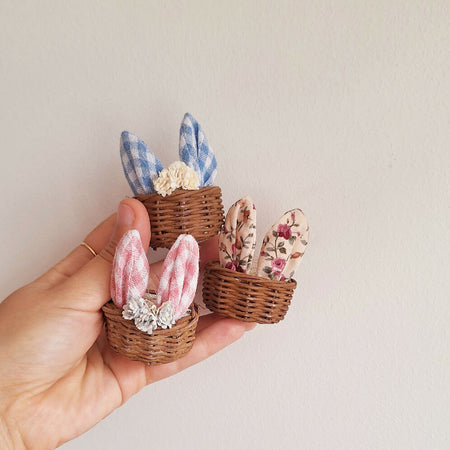 BUNNY EARS WICKER BASKET