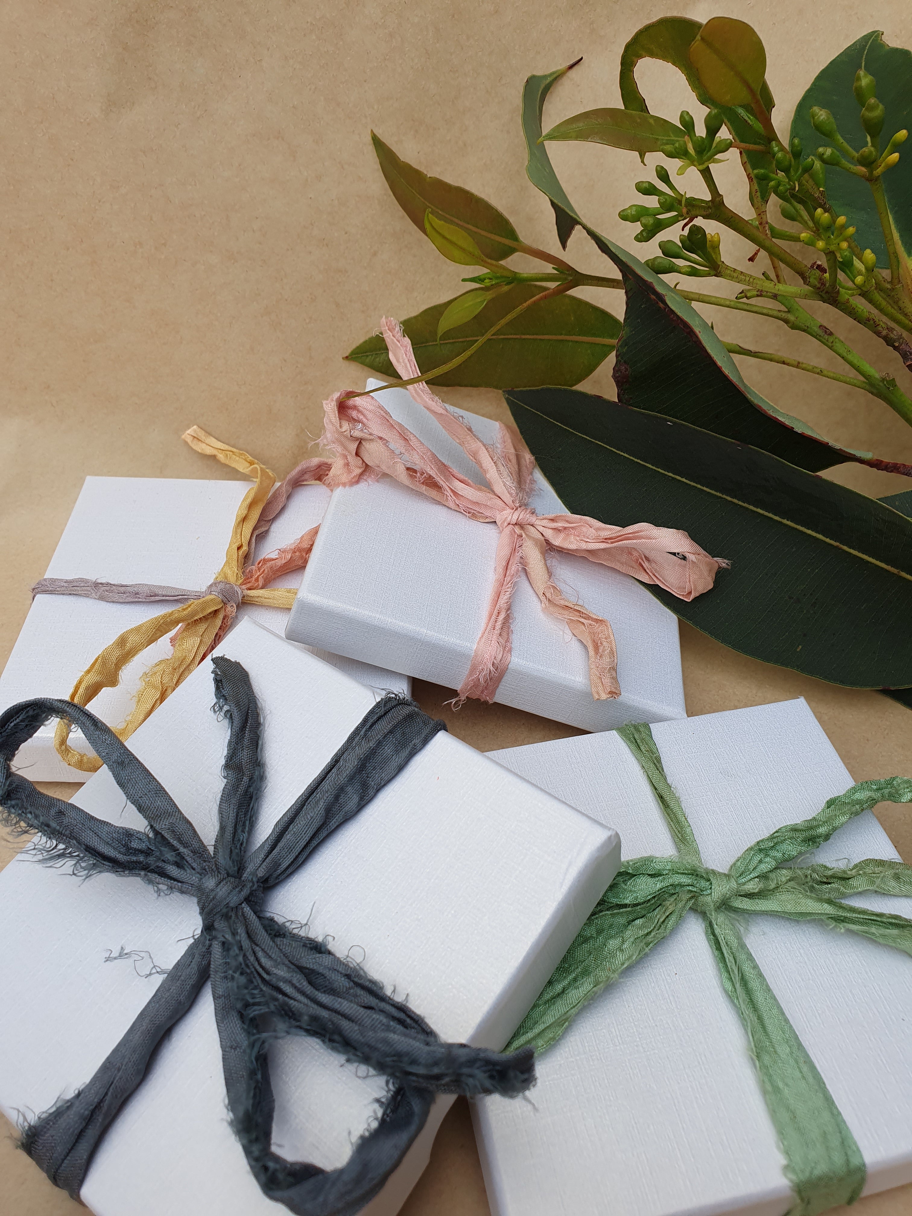 Glass Christmas Ornament | Hand-painted Australian Gum Leaf | Decoration