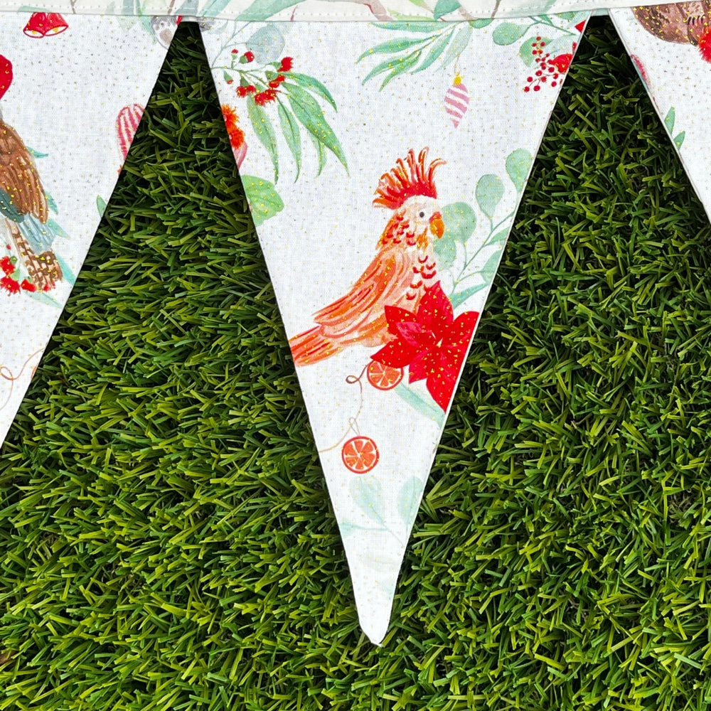 Handmade Australiana Bunting | Christmas | 12 flags | double sided