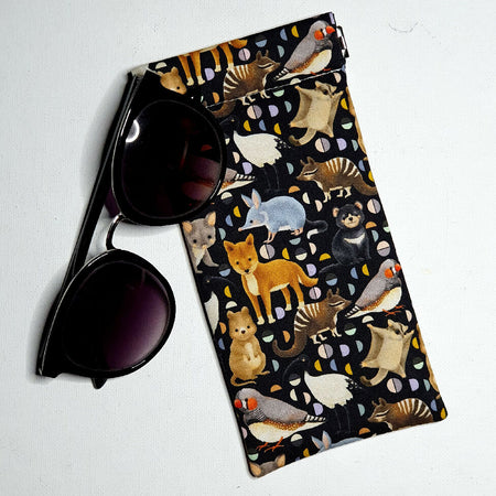 Sunglasses Pouch in Aussie Animal and Bird fabric