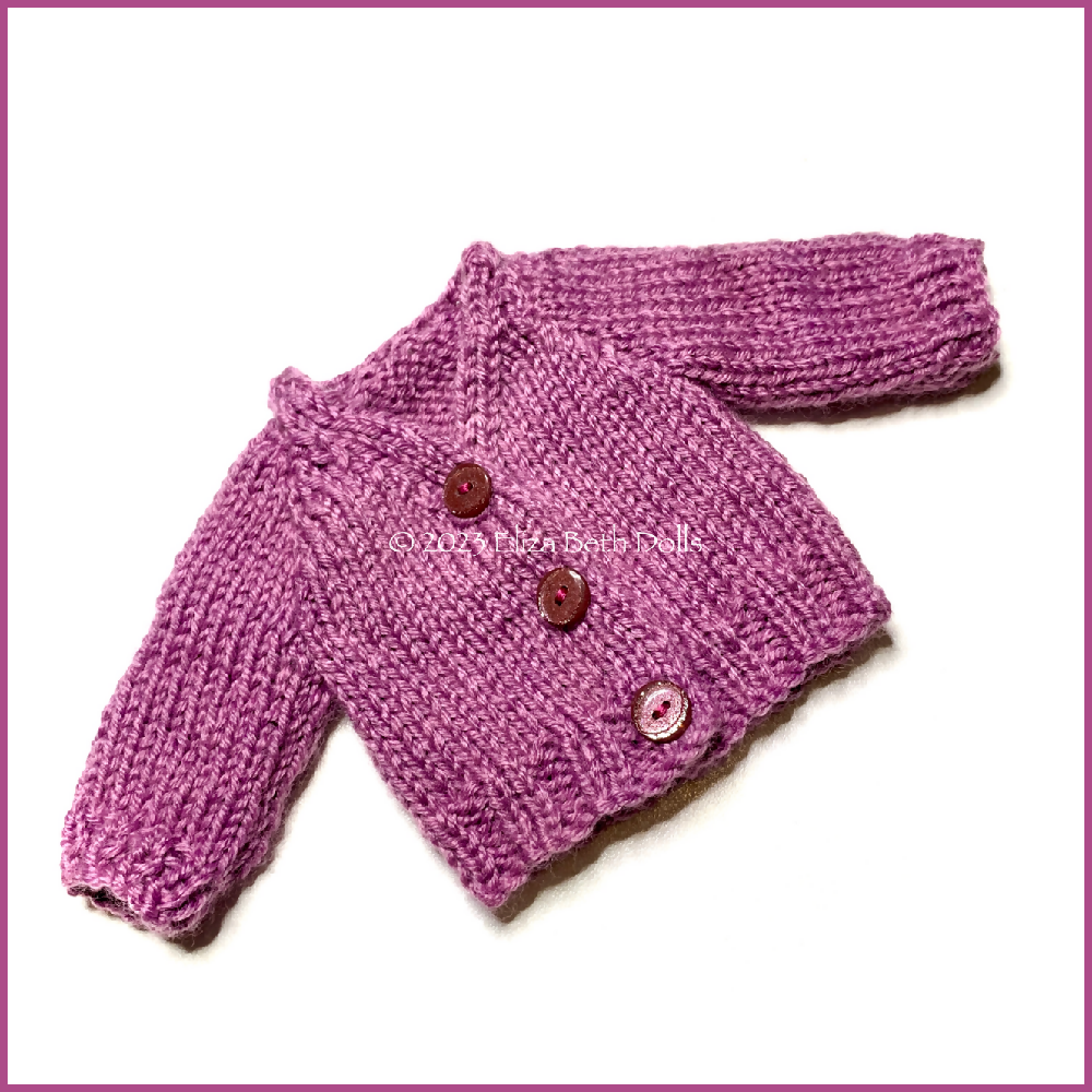 32cm doll Cardigan PDF digital pattern, Eliza Beth Dolls, ElizaBethDolls, Australia, 8